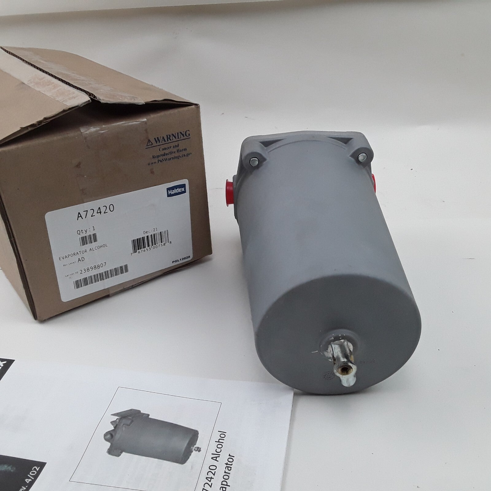Haldex A72420 Alcohol Evaporator 2-Ports For Semi Truck Air Brake Systems