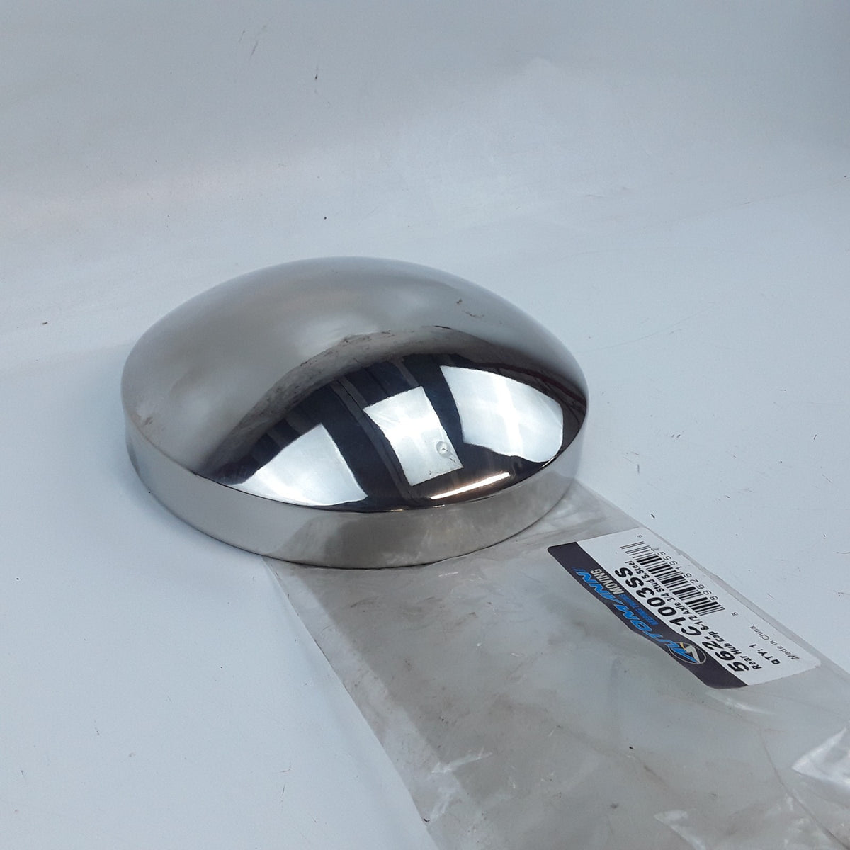 Automann 562.C1003SS Rear Wheel Hub Cap 8-1/2 Axle 3/4 Stud Stainless Steel