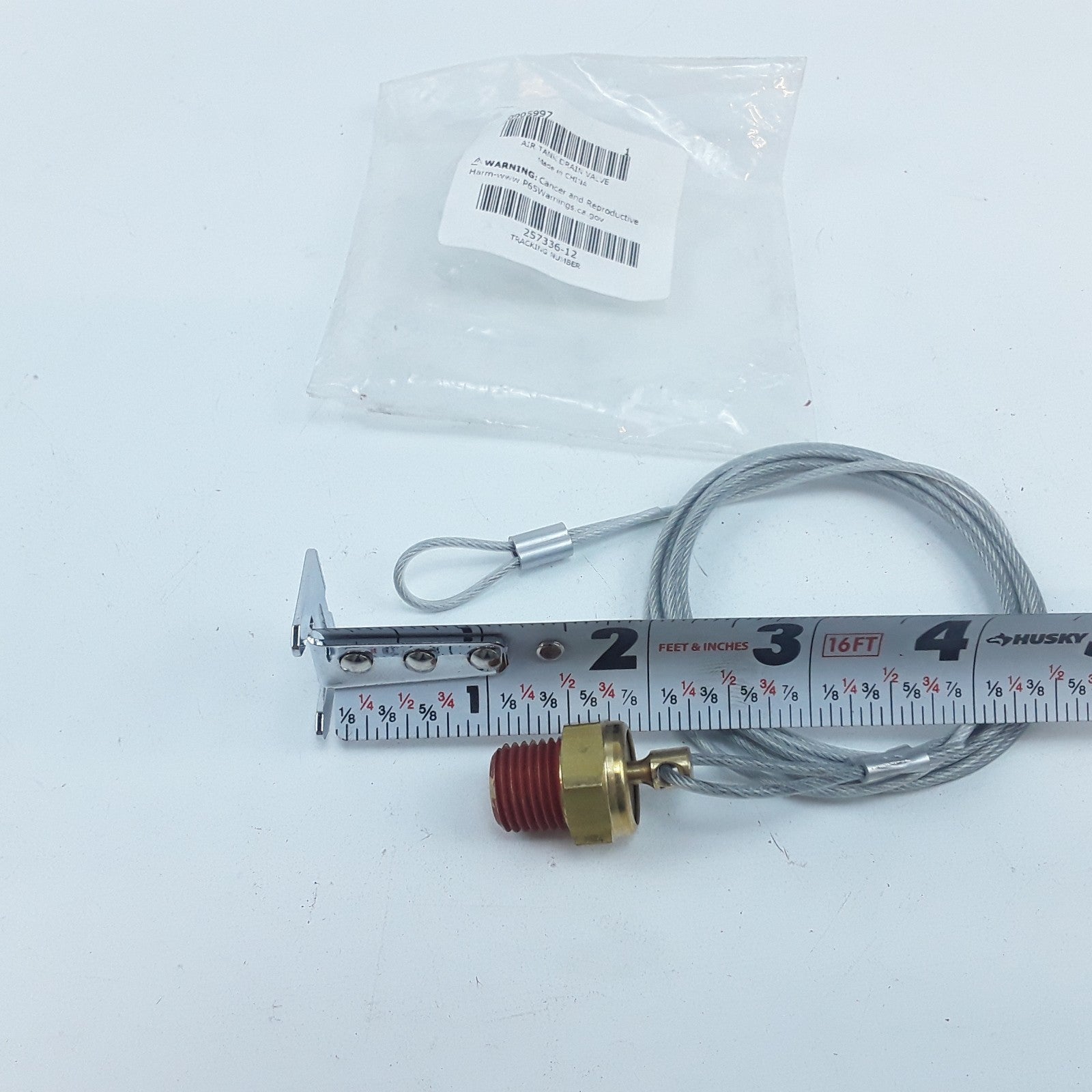 257336-12 Air Tank Drain Valve Assembly Pull Type For Heavy Duty Trucks