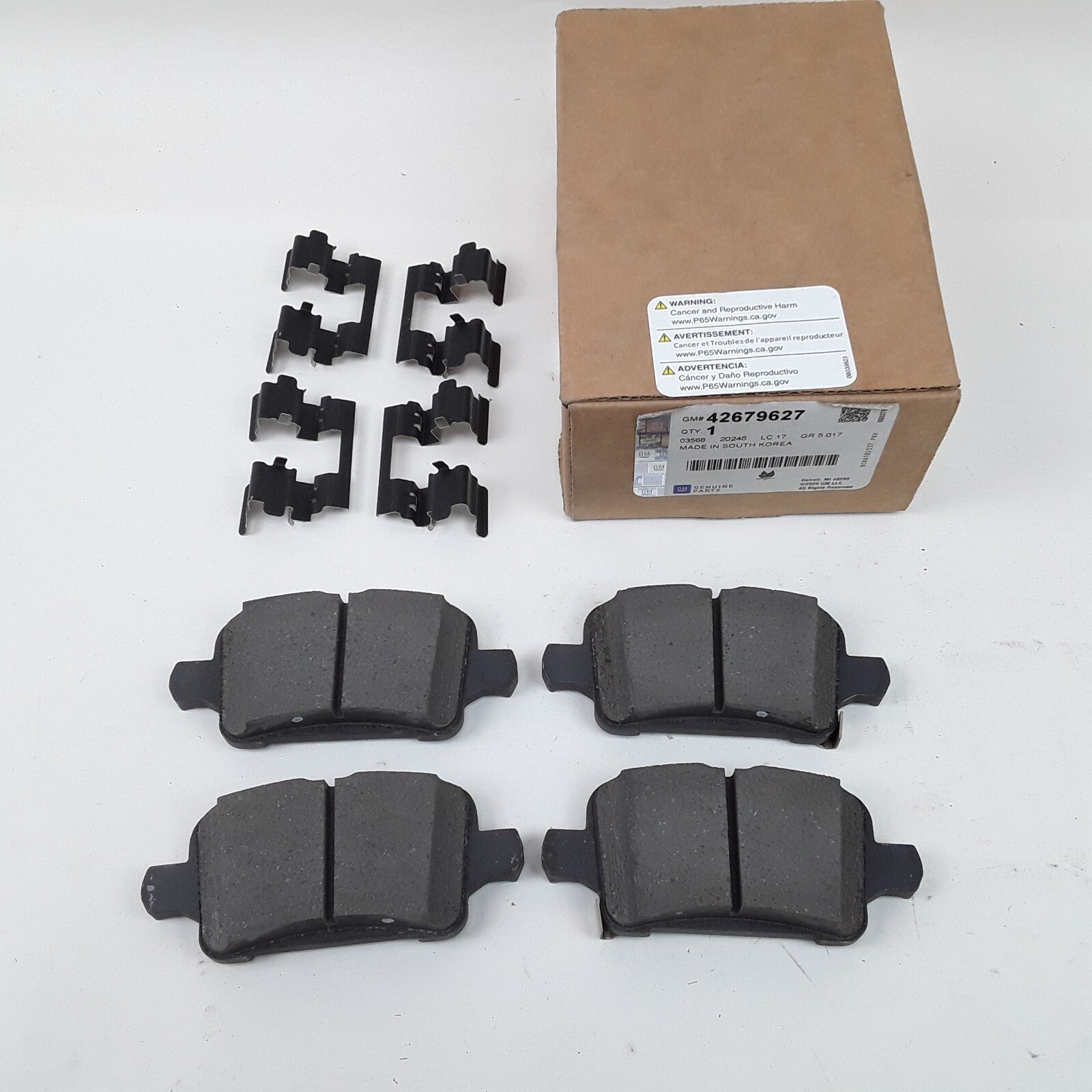 GM 42679627 Rear Disc Brake Pad Kit For Chevrolet Cruze Volt 2016 2017 2018 2019