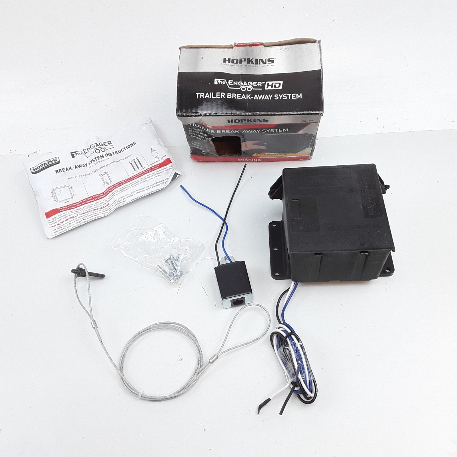 Hopkins 20099 Breakaway System Kit Assembly Fits Heavy Duty 1-2 Axle Trailer