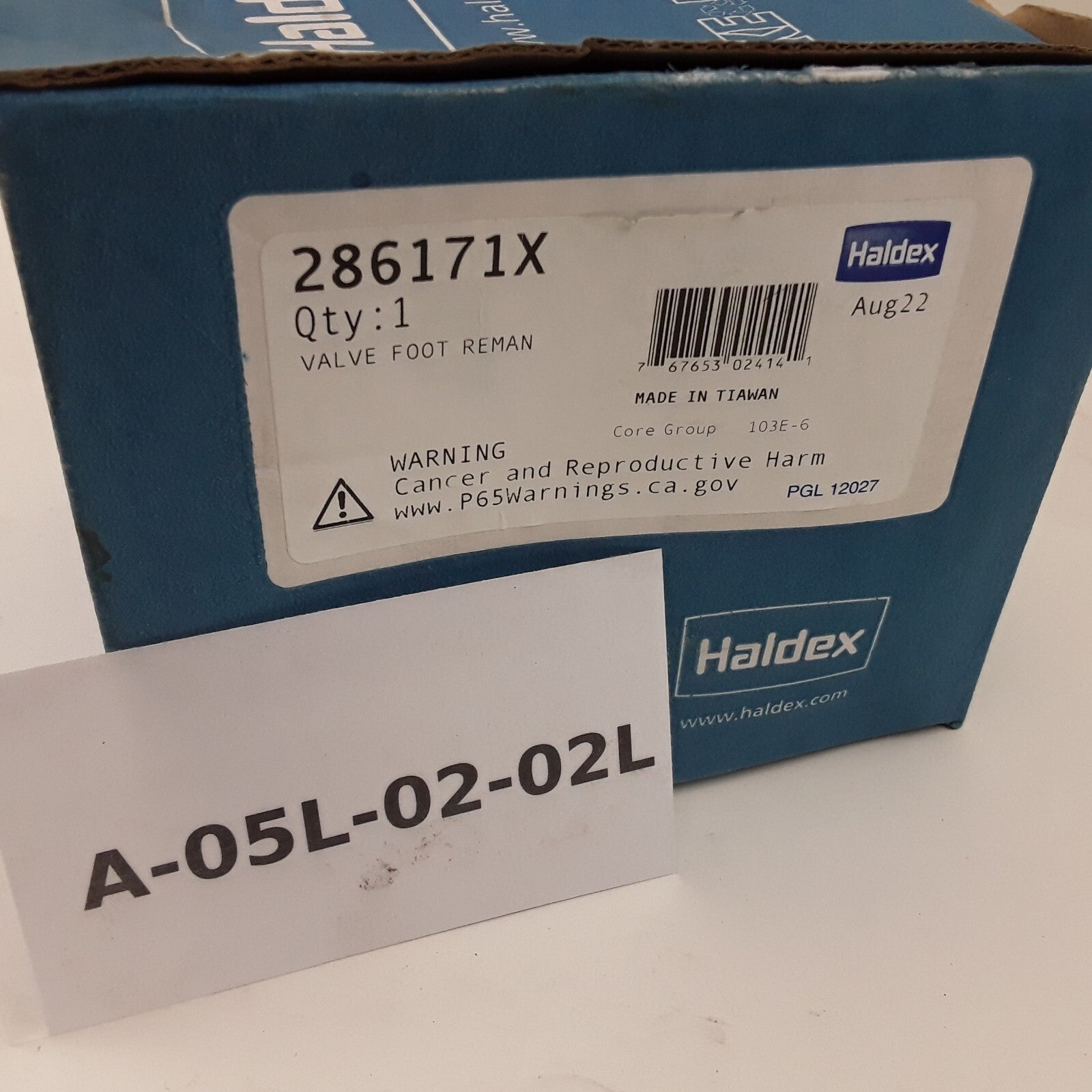 Haldex 286171X Reman E-6 Dual Circuit Air Brake Foot Valve Assembly Heavy Duty