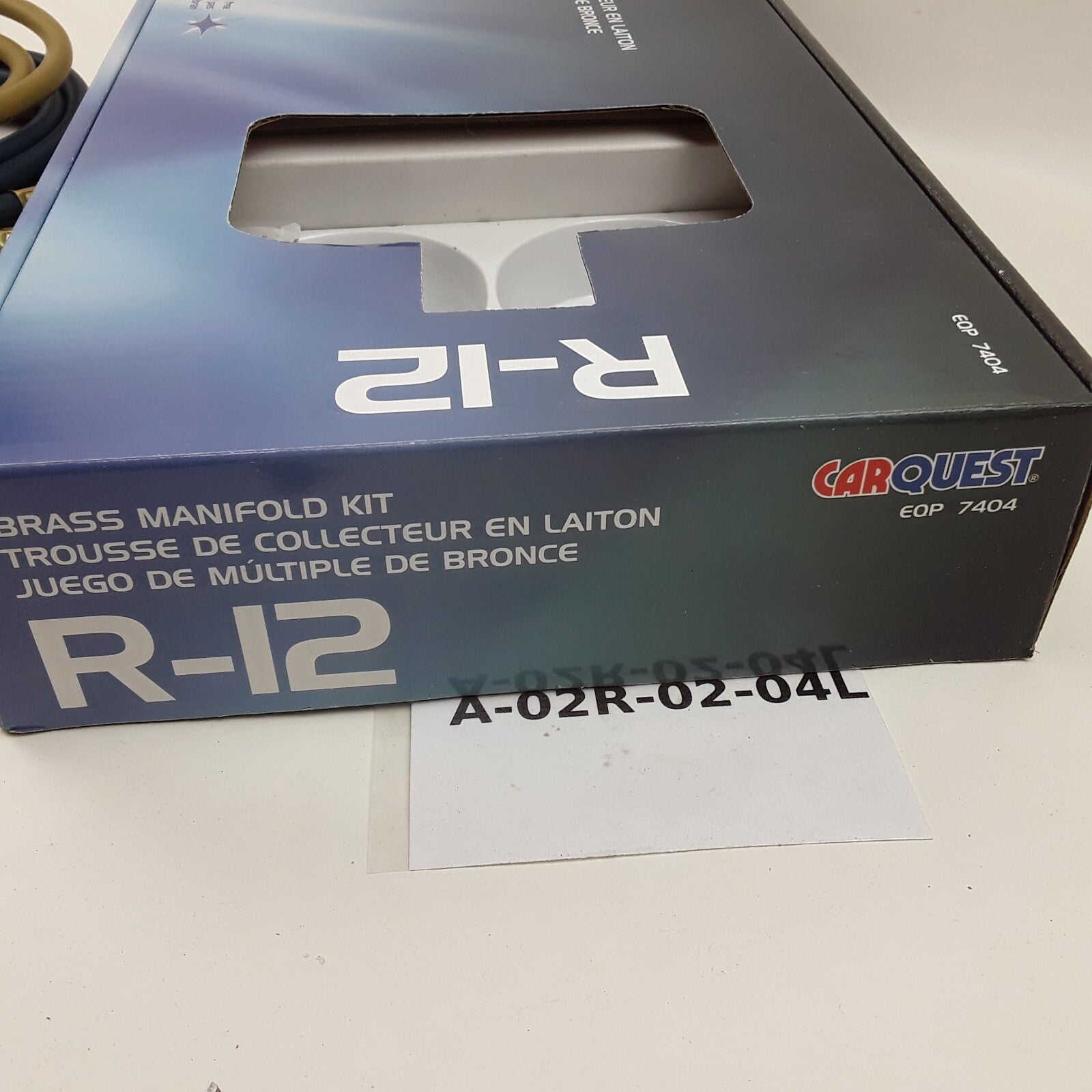 Carquest R-I2 EOP 7404 Heavy-Duty A/C Diagnostic Freon Gauge Brass Manifold Kit