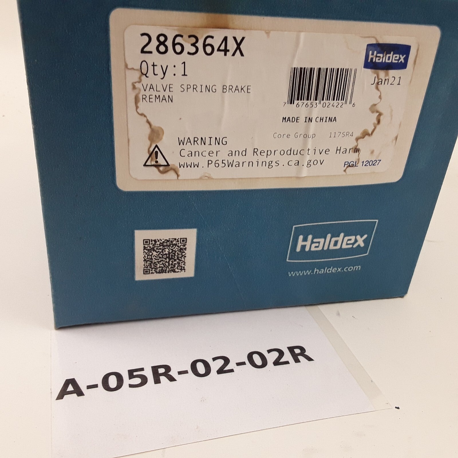 Haldex 286364X Tractor Spring Brake Valve 1/4