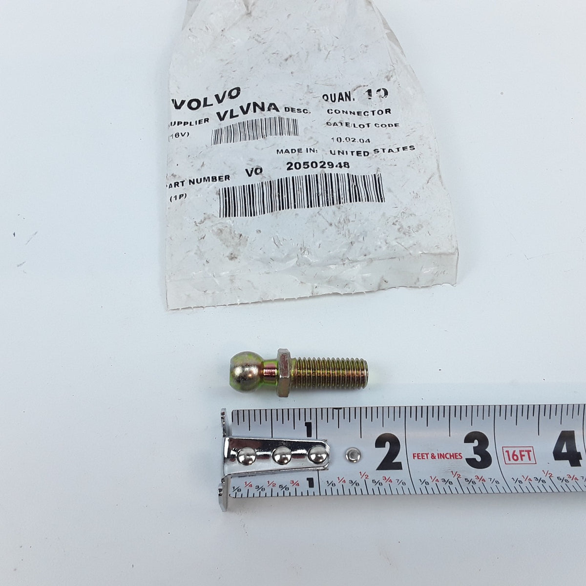 Volvo 20502948 Multi-Purpose Hardware Front Hood Tilt Shock Stud Connector