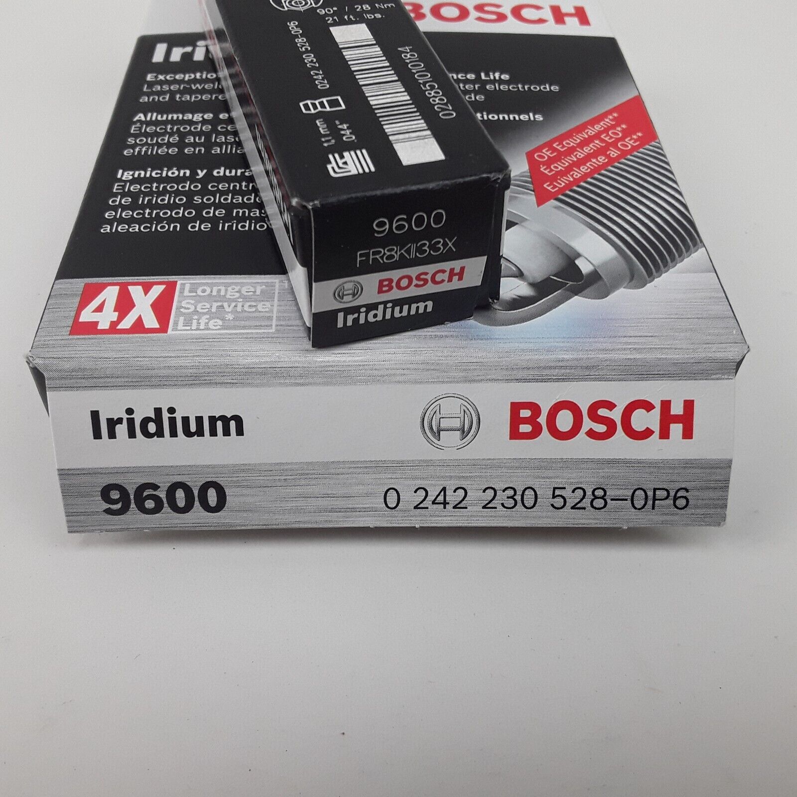 4 Bosch 9600 Double Iridium Spark Plug For Chevrolet Hyundai Kia Toyota Subaru