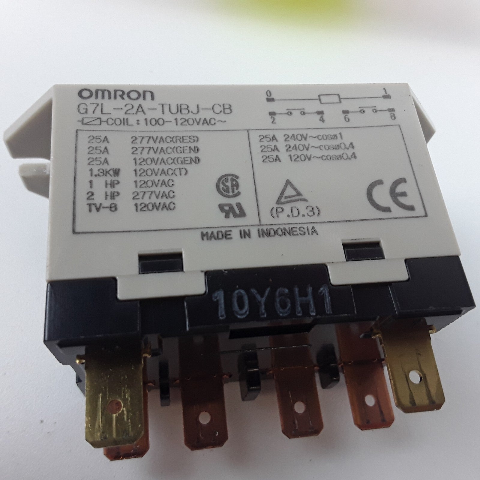 Omron 8740093 Power Relay Starter Switch 115 VAC For HVAC & Refrigeration