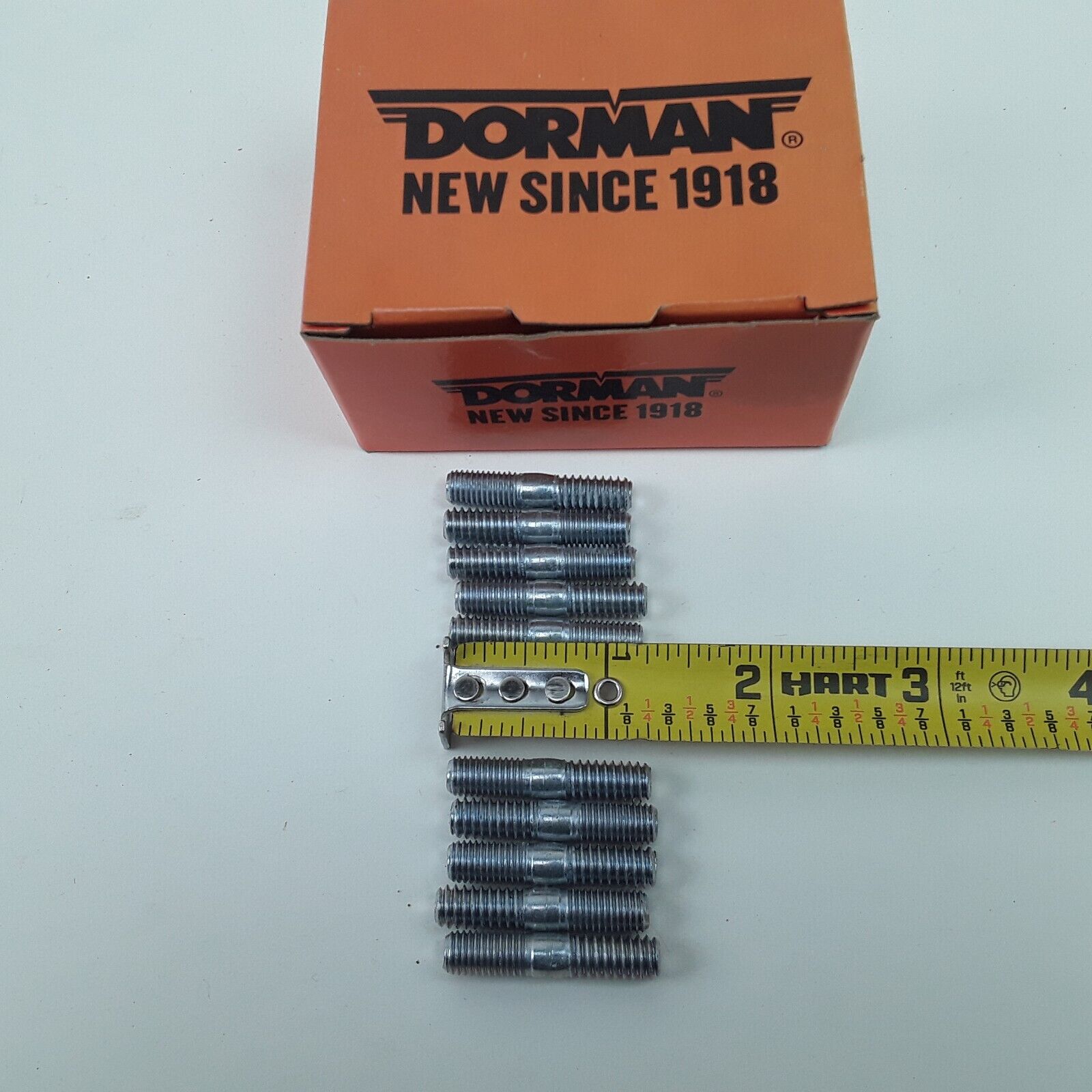 Double Ended Stud Steel - 1/4-20 x 1/2 In. and 1/4-28 x 1/2 In Pack of 10