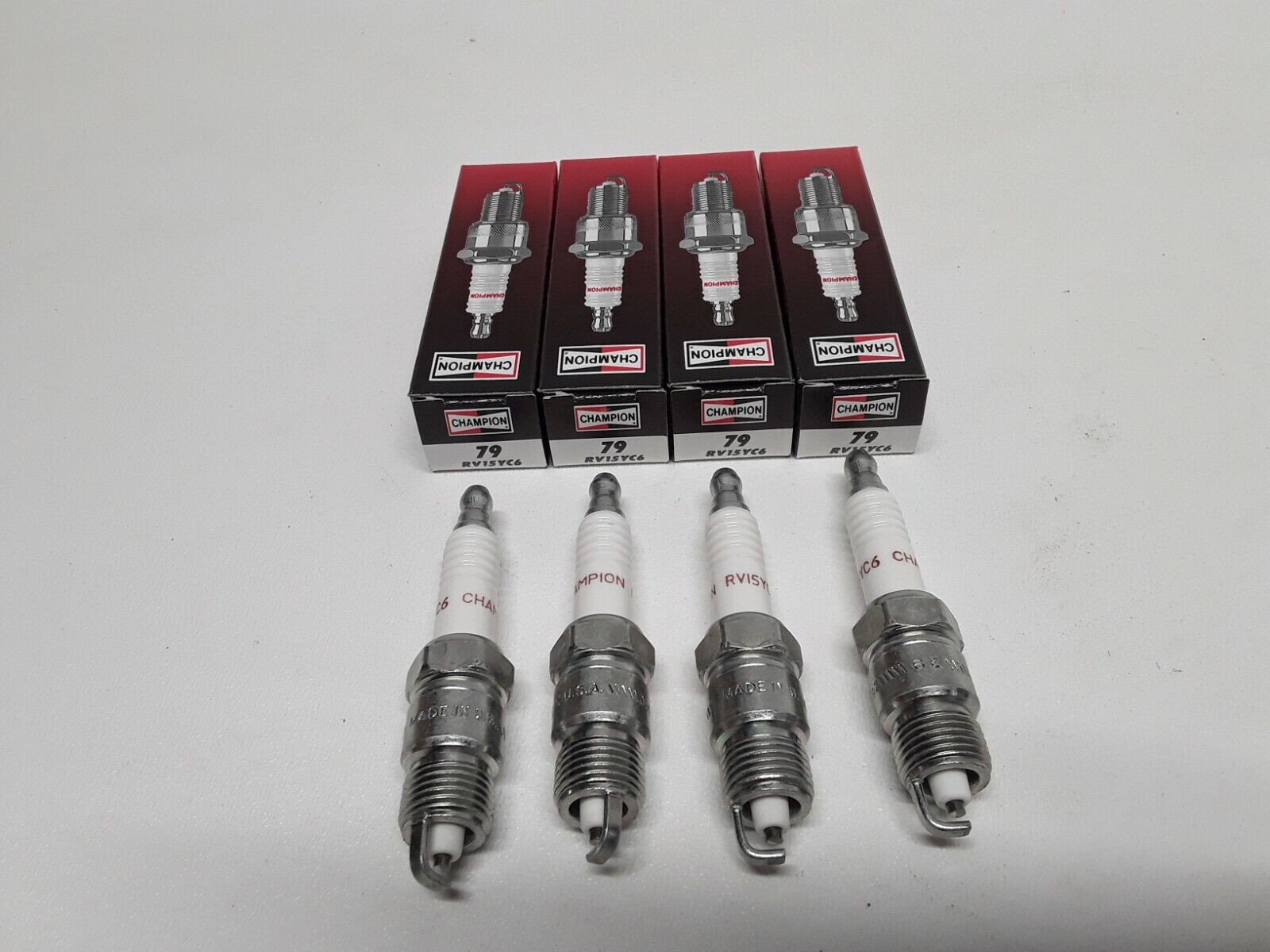 Spark Plug-Copper Plus CHAMPION SPARK PLUGS 79 / RV15YC6 LOT OF 4 FREE SHIPPING - HotCarParts