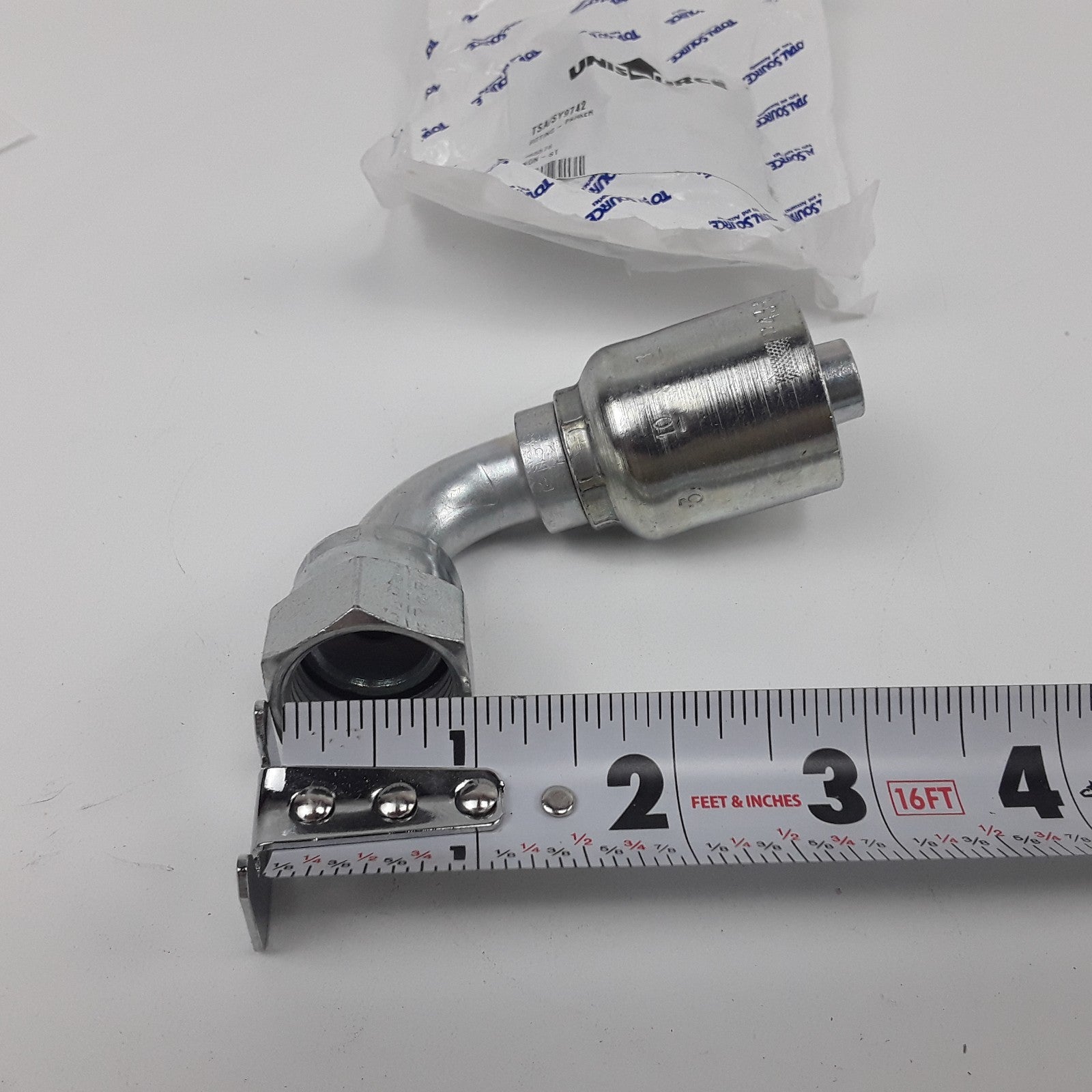 Total Source SY9742 Hydraulic Hose Fitting Female Swivel Elbow For Forklift