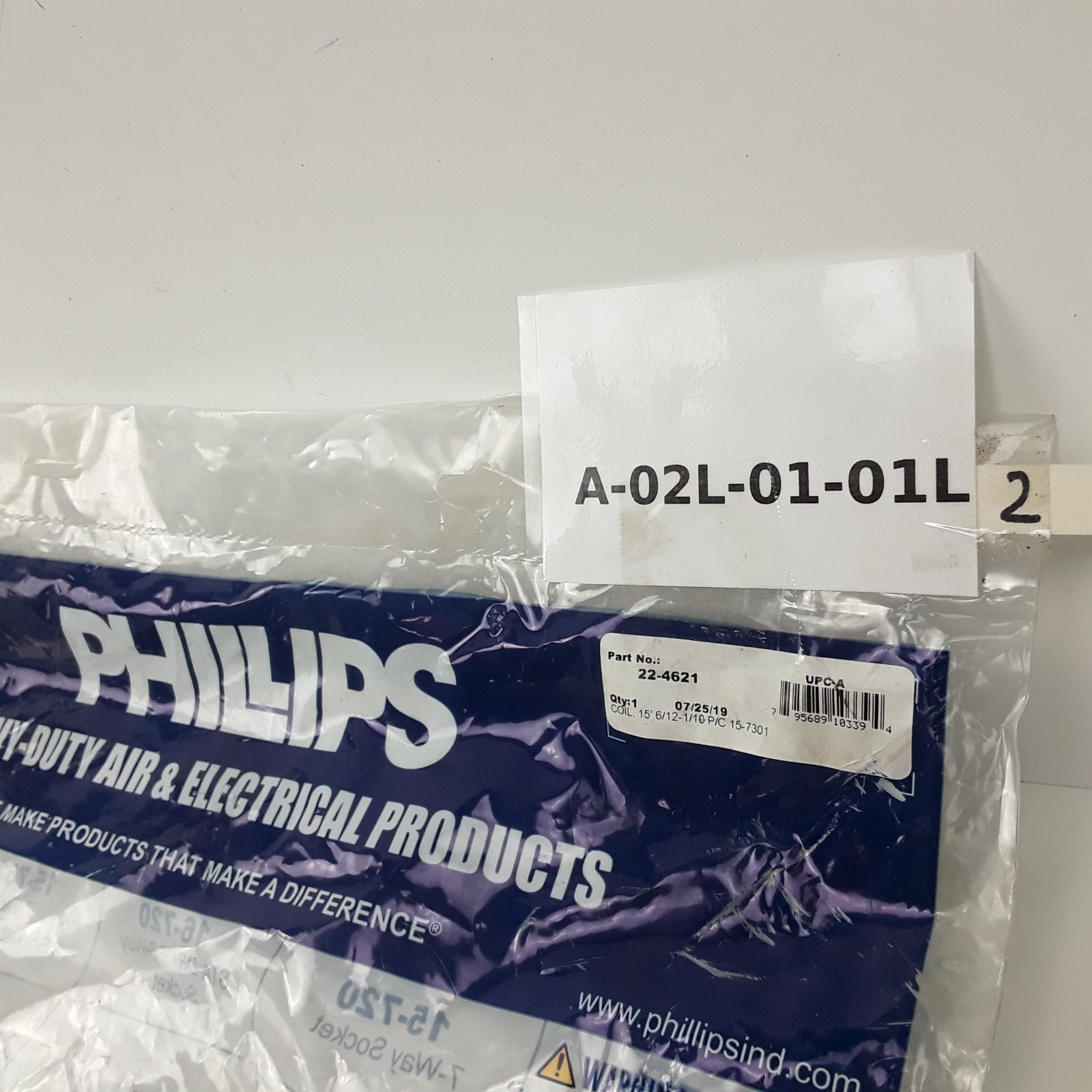 Phillips Industries 22-4621 - Coiled Cable - 15 ft., with Zinc Die-Cast Plugs