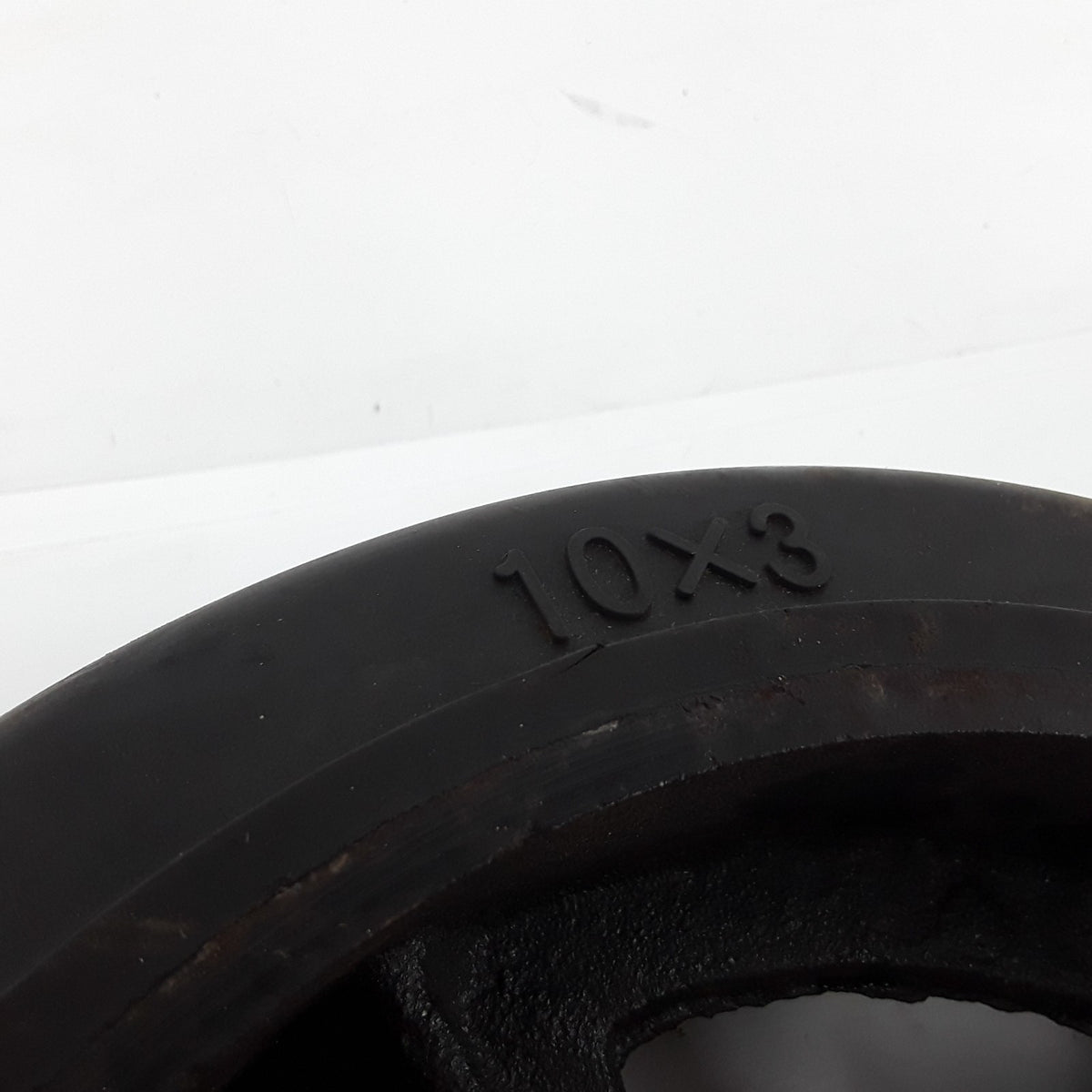 10" x 3" Heavy-Duty Rubber Drive Wheel With Splined Hub For Industrial Equipment