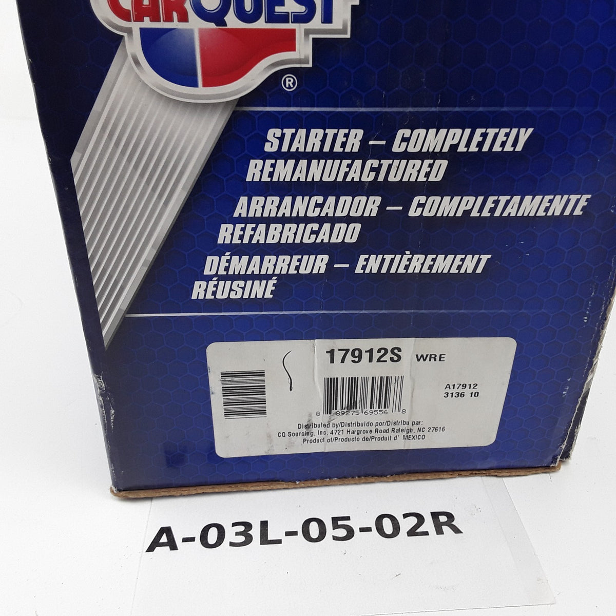 Carquest 17912S Starter Motor Fits Chrysler Pacifica (2004-2025) 3.5L-V6