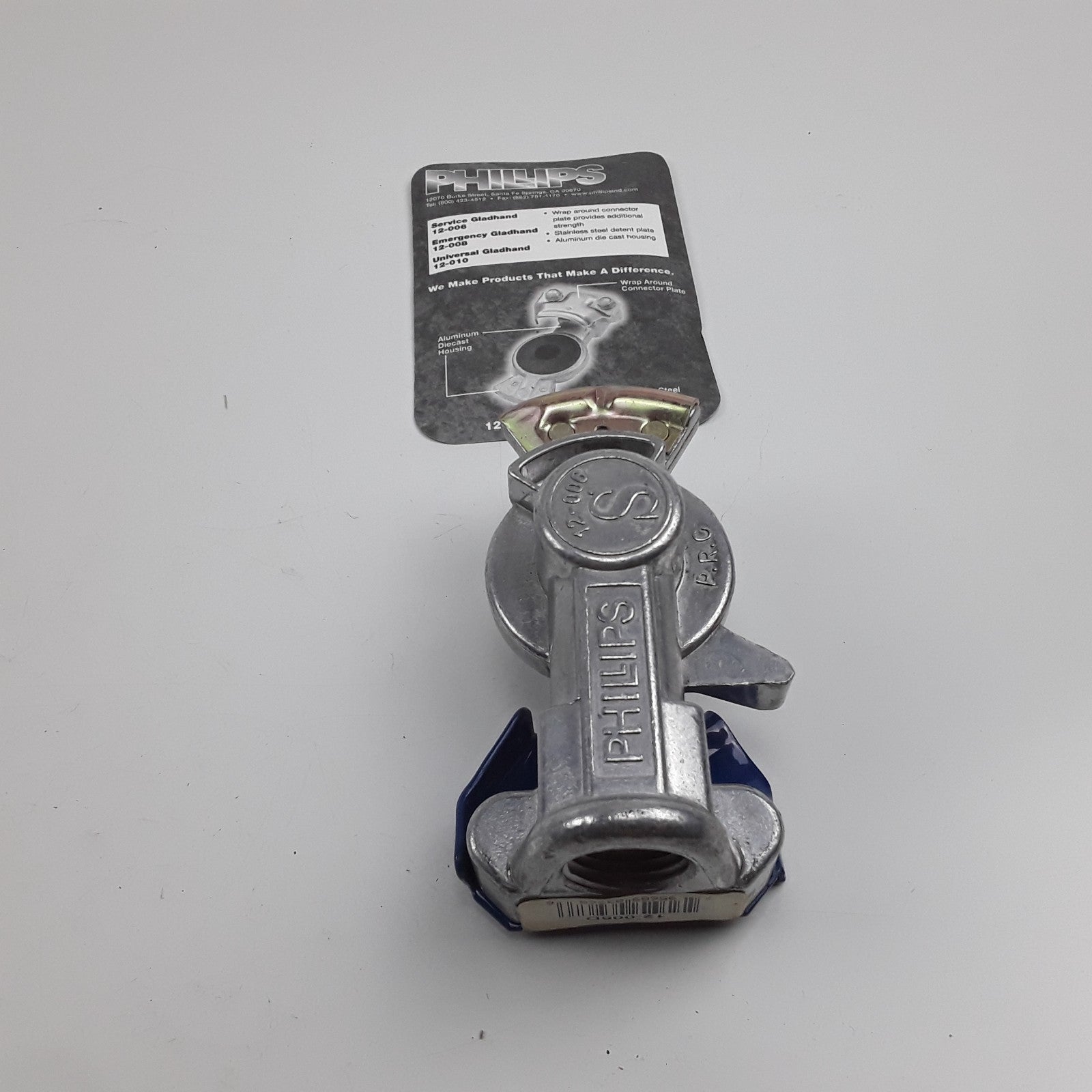 Philips 12-006 Gladhand - Service Blue Straight Mount 1/2 in. Female Pipe Thread