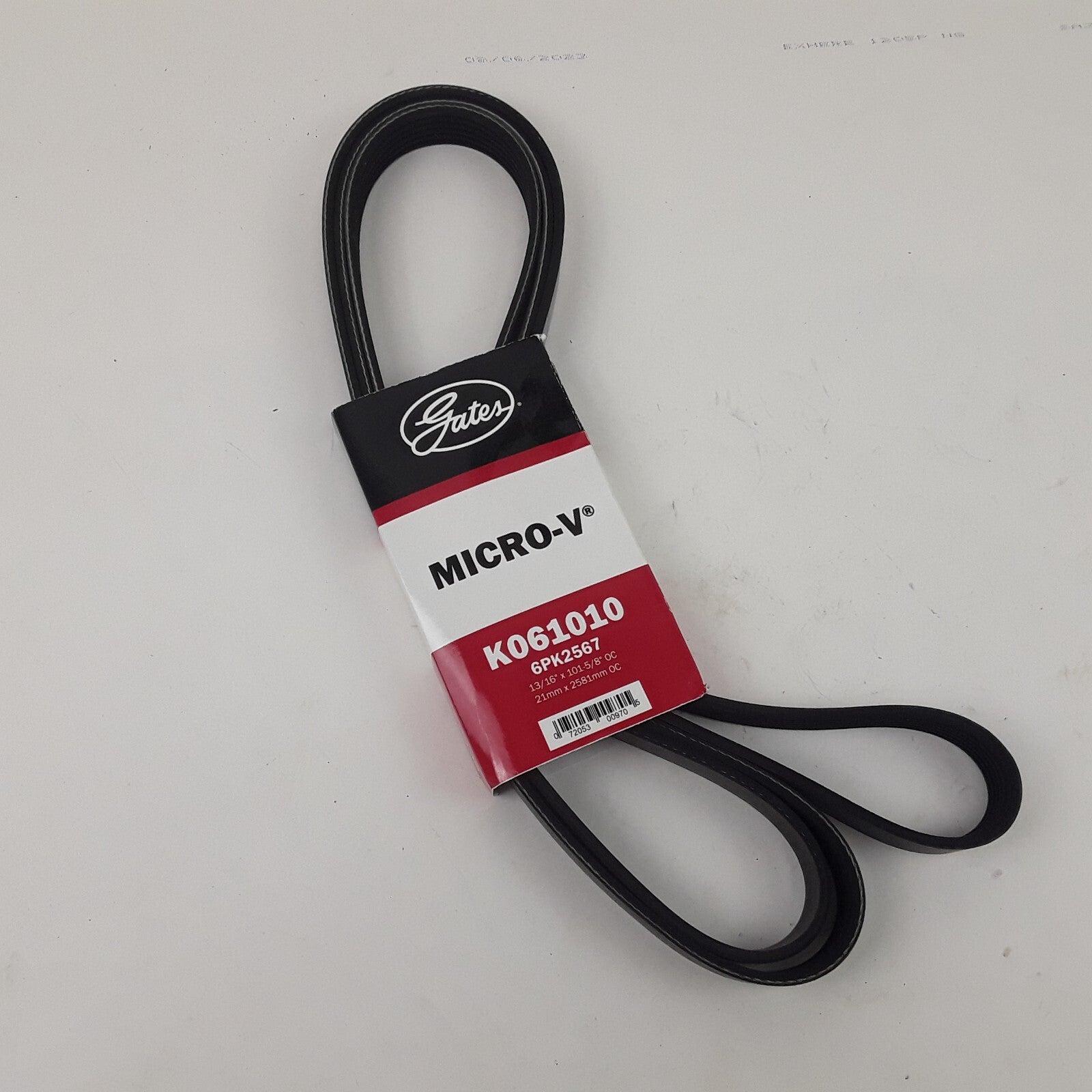 Serpentine Micro-V Belt Fits Chevrolet C1500 Suburban 1998 Ford Taurus 1990