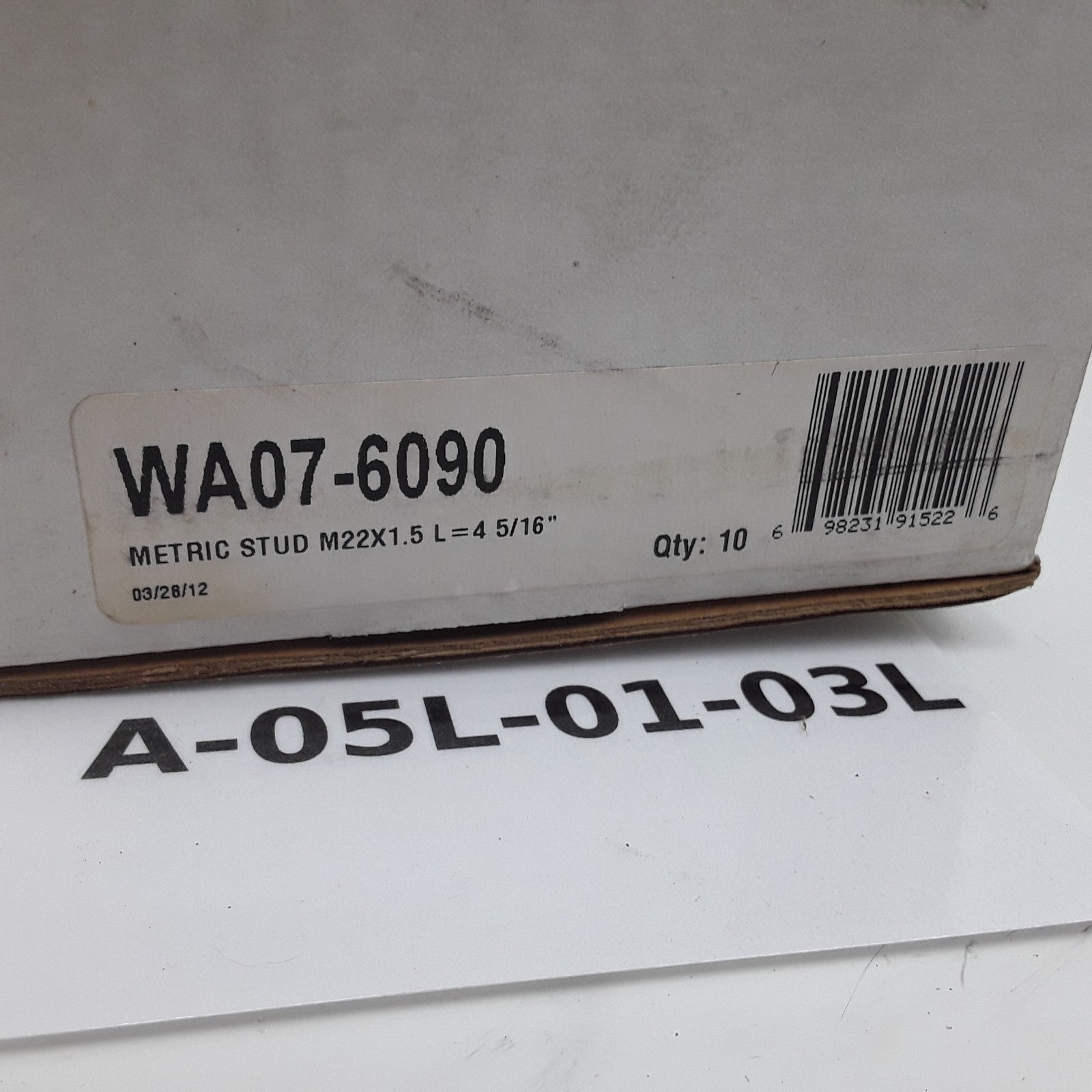10 pc World American WA07-6090 Wheel Stud 4 5/16 inches Length Under Head Metric