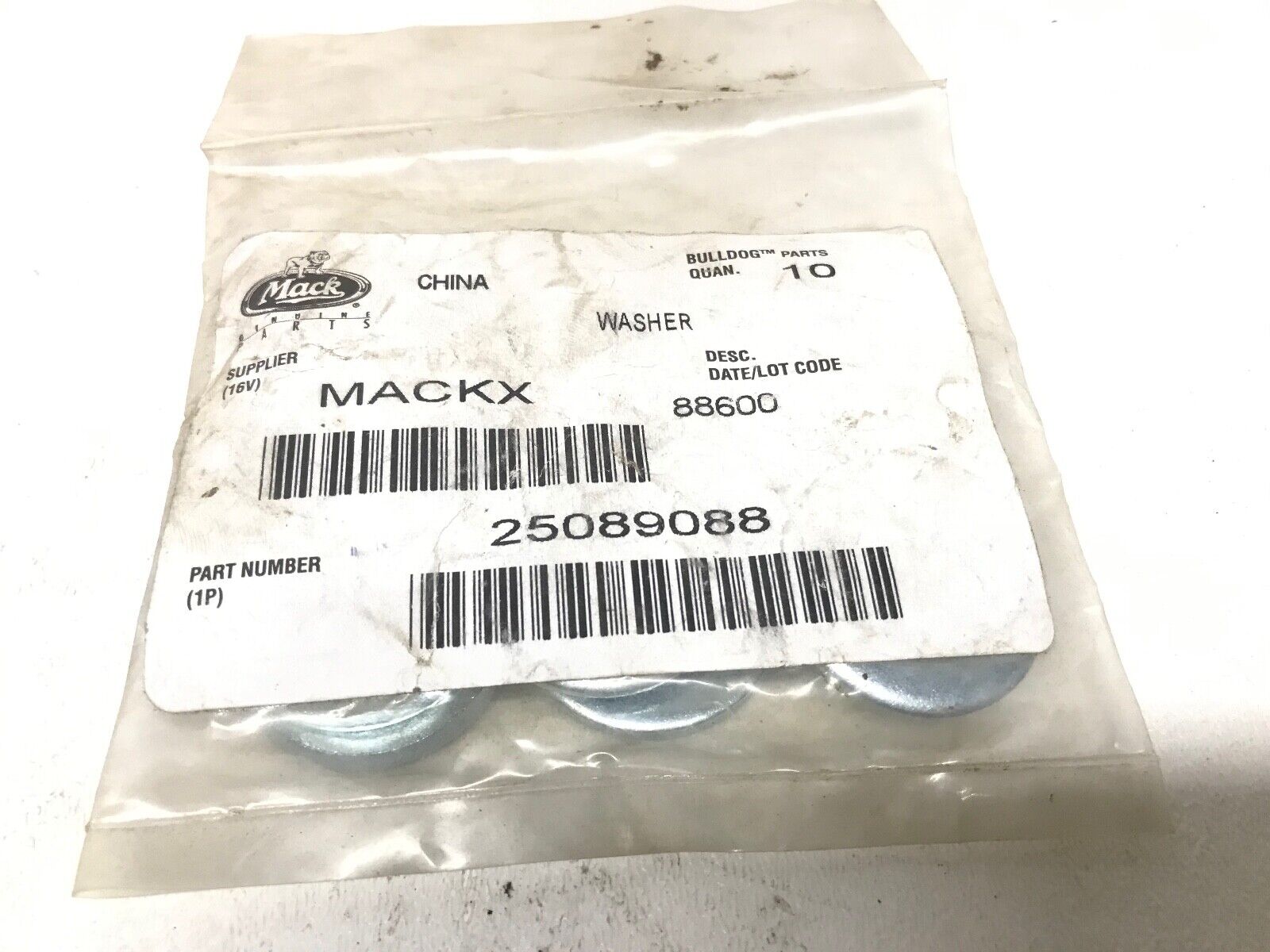 LOT OF 10 - GENUINE MACK OEM 25089088 WASHER - 35AX1252 Washers 10 PCS. - HotCarParts