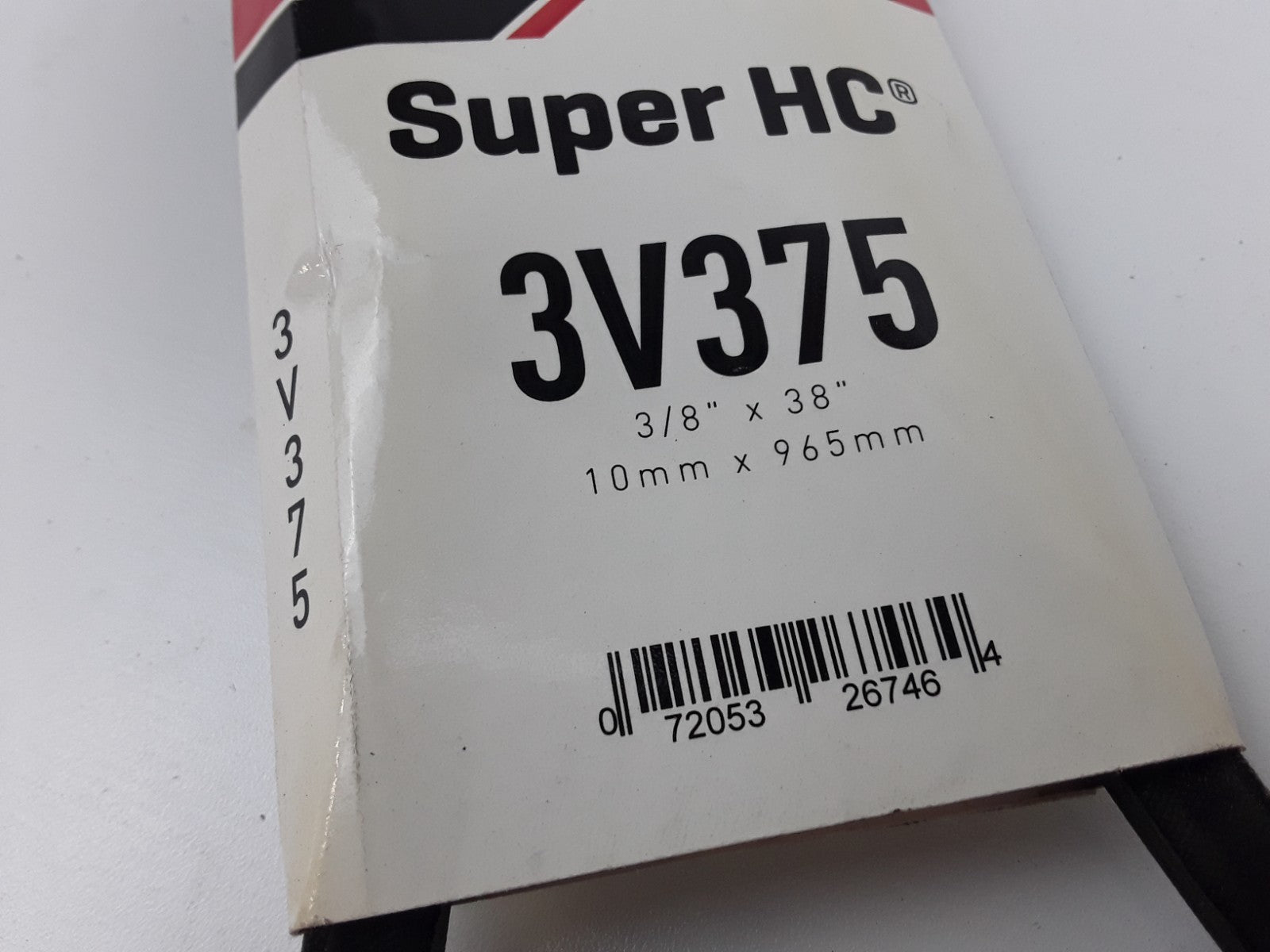 Gates 3V375 Super HC Narrow Section Wrapped V-Belt Assembly 3/8" x 38"