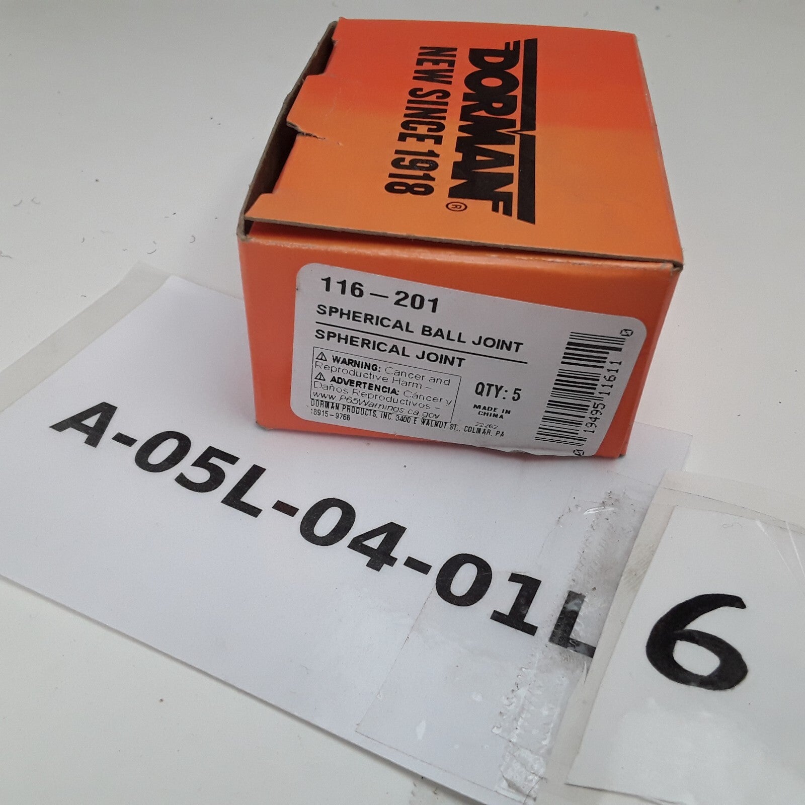 Left or Right Suspension Bearing Spherical Rod End Ball Joints 1/4-28 Pack of 5