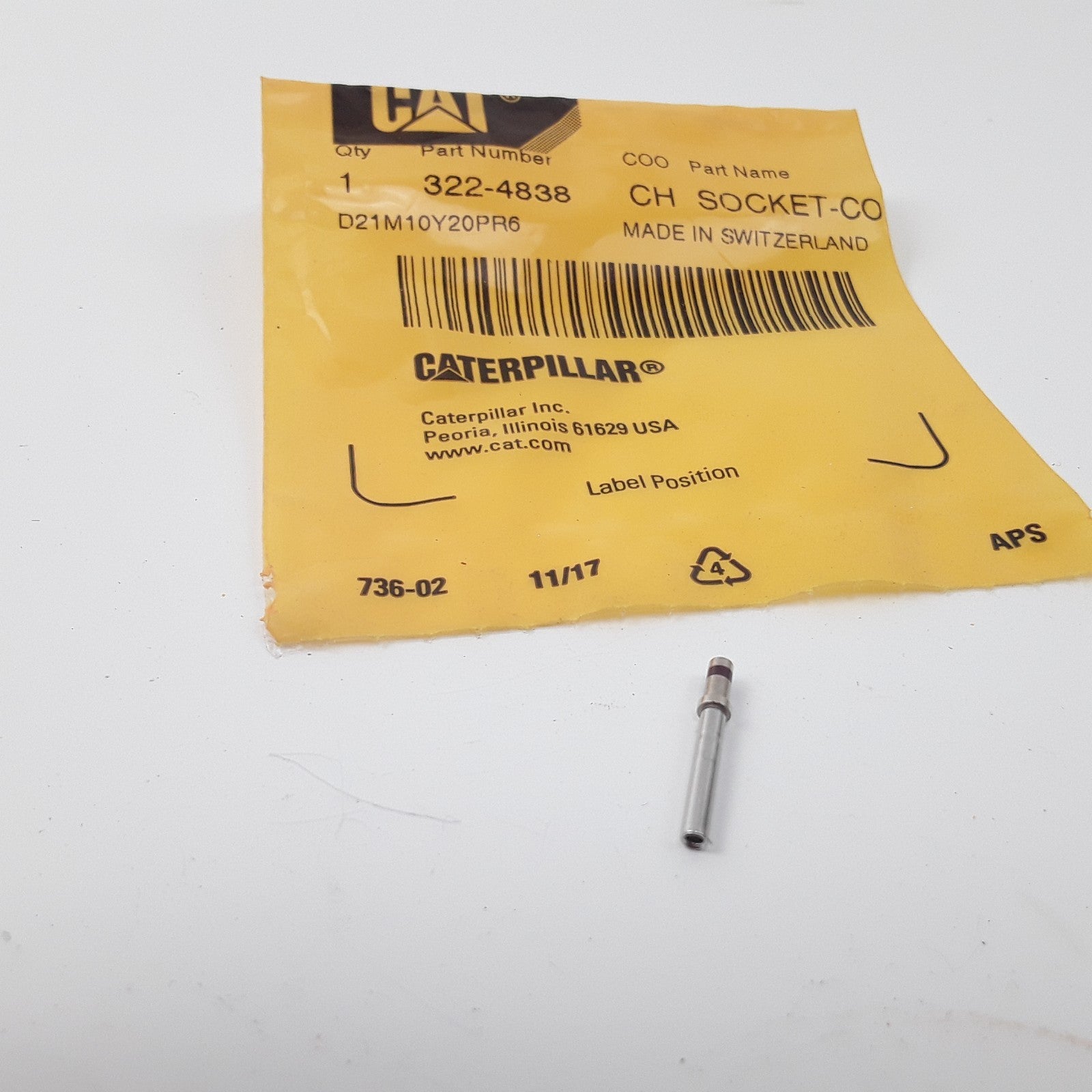 Caterpillar 322-4838 7.5 Amps Connector Socket For Heavy Duty Car & Trucks