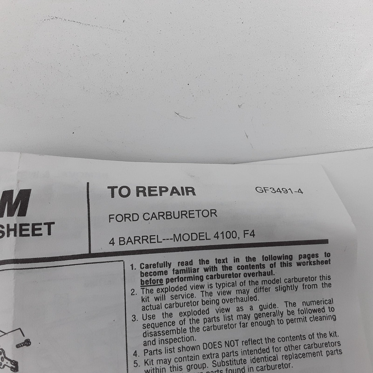 Carburetor Repair Kit Fits Oldsmobile Cadillac Pontiac Buick Chevrolet 1955-1969