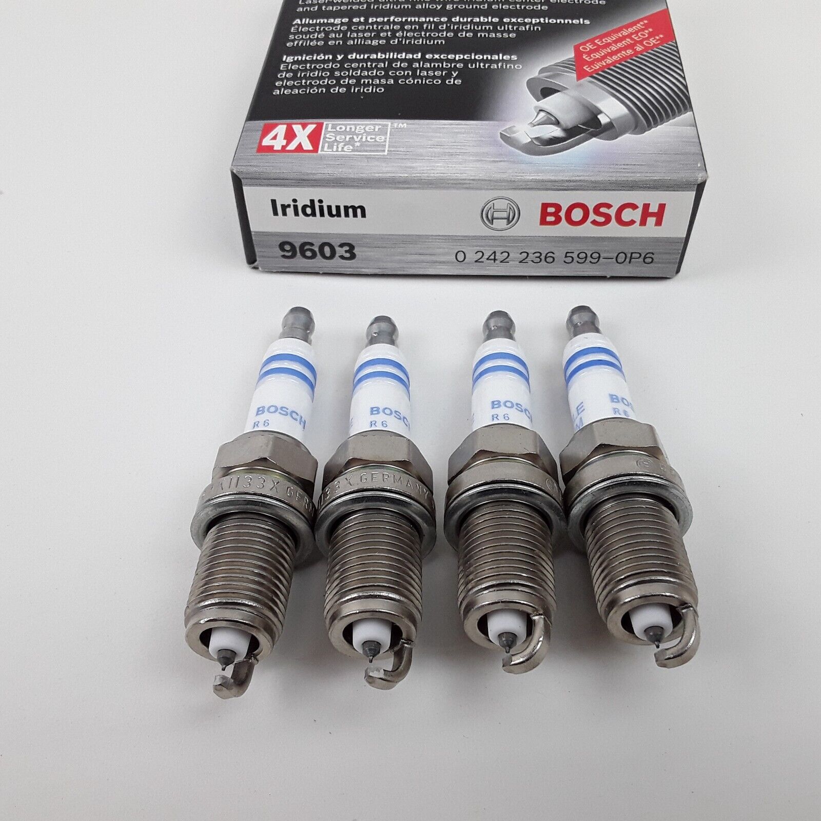 Set of 4 Bosch 9603 FR7KII33X Spark Plugs For Acura, Honda, Lexus, Toyota &More