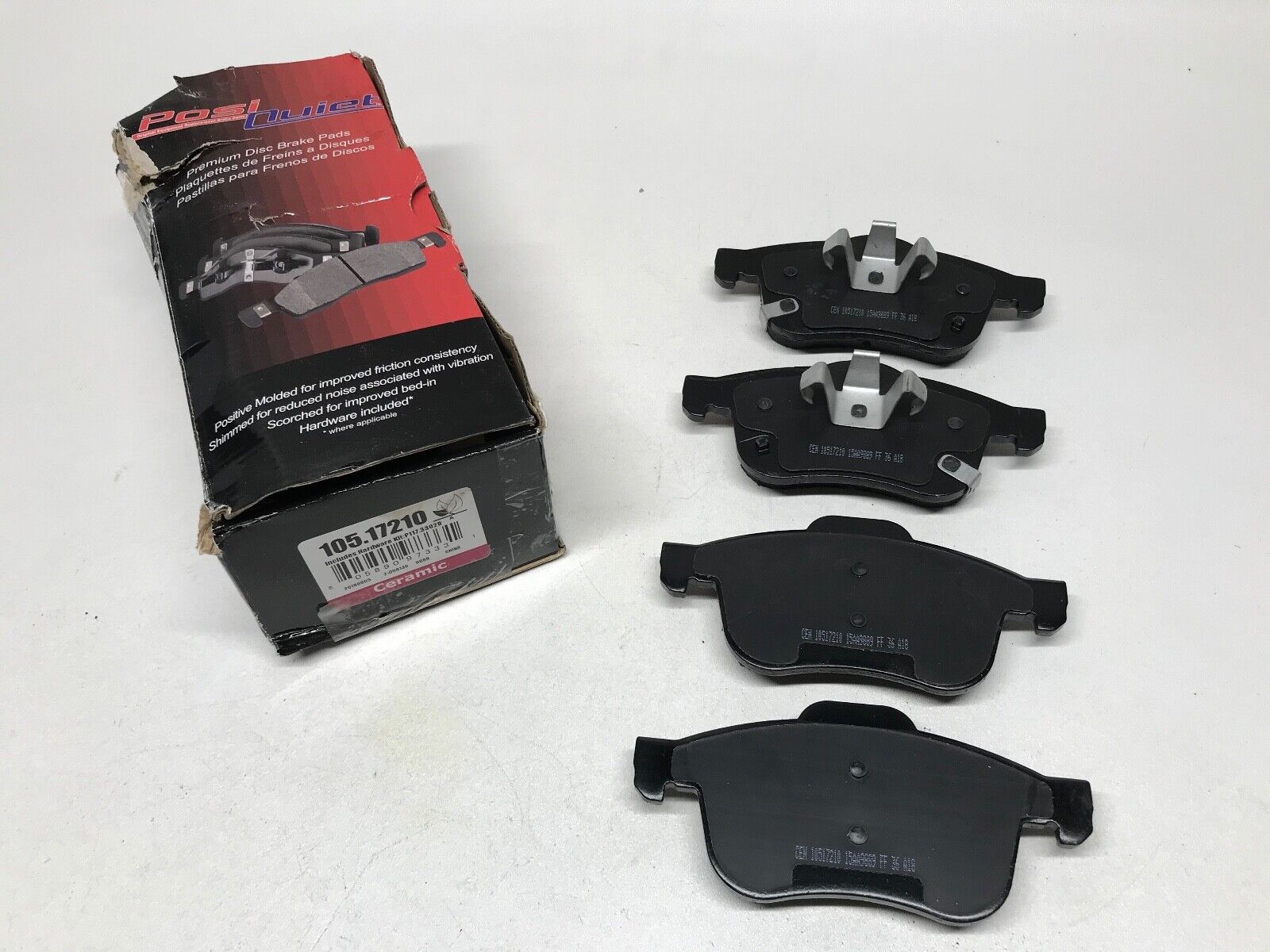 Disc Brake Pad Set Front Centric 105.17210 Posi Quiet for Fiat 500L, Ram ProMast - HotCarParts