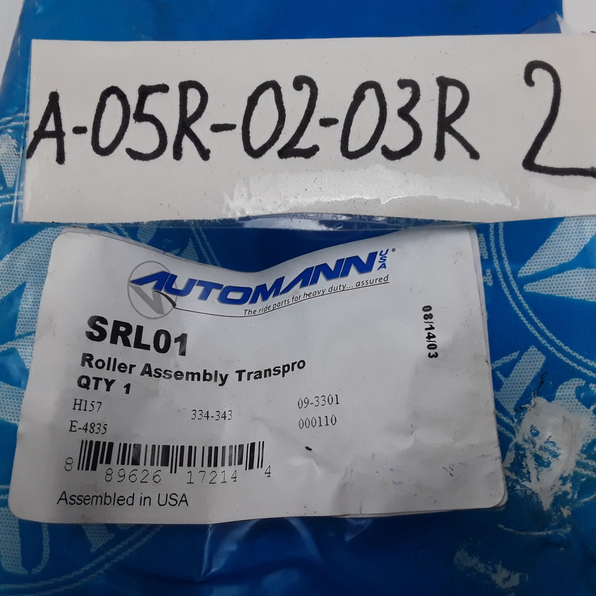 Automann SRL01 Leaf Spring Bolt Assembly For Transpro Heavy Duty Trailer