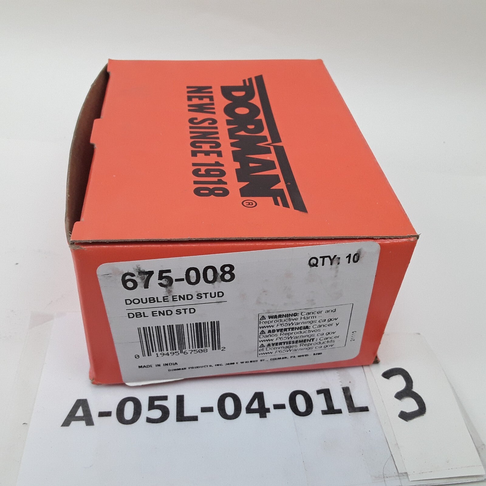 10 pc Double Ended Stud - 3/8-16 x 5/8 In. and 3/8-24 x 1-15/16 In Universal Fit