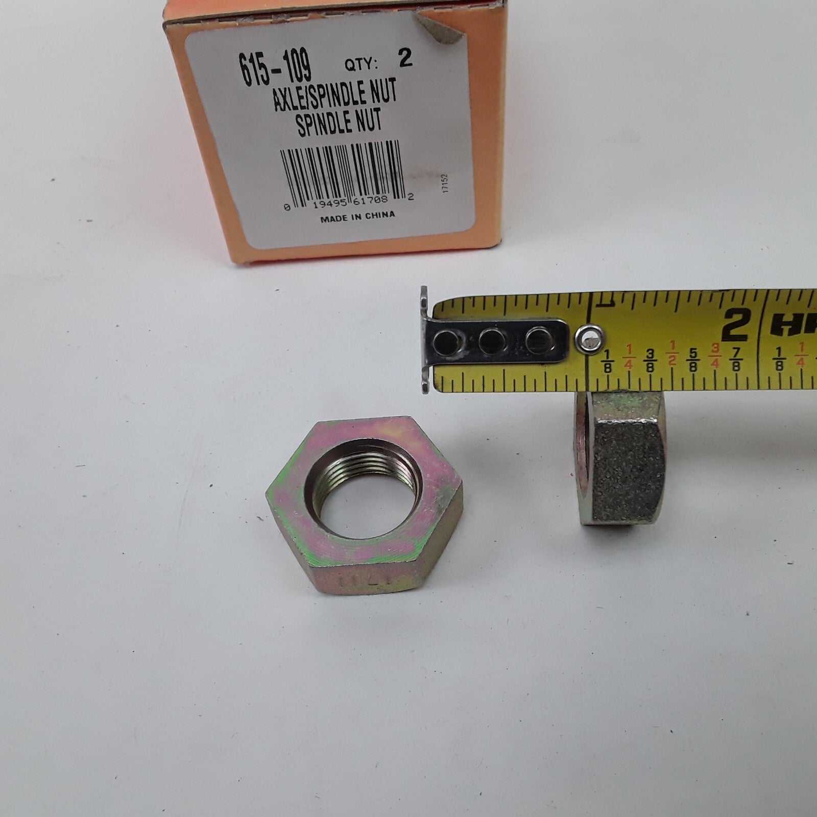 Lot of 2 Standard Spindle Nut M19-1.5 Hex Size 30mm Fits Chevrolet Toyota Geo