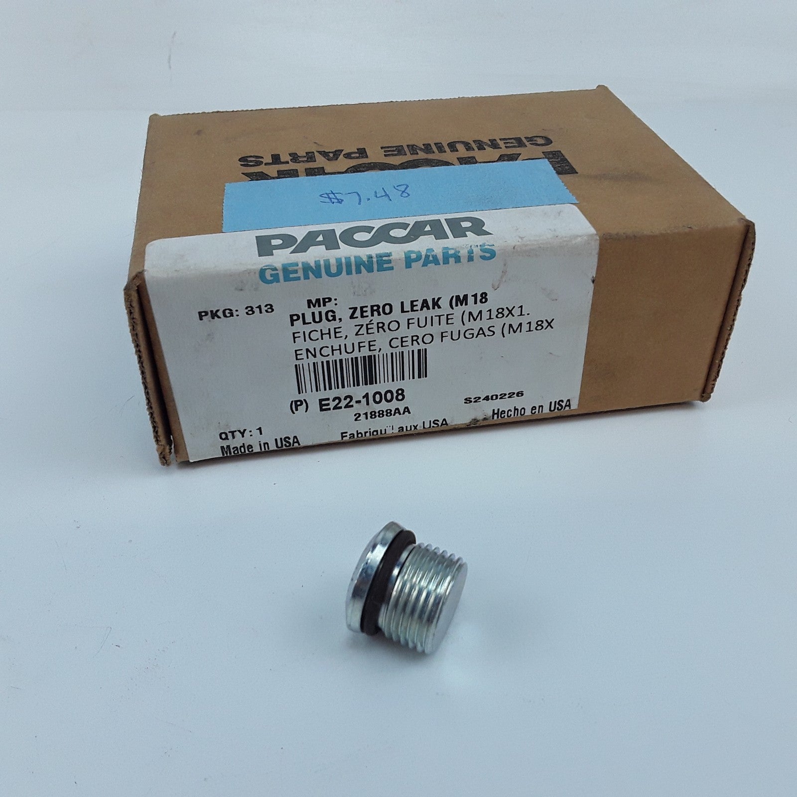 p/n E22-1008 Transmission Drain Plug Assembly Fits Kenworth Trucks
