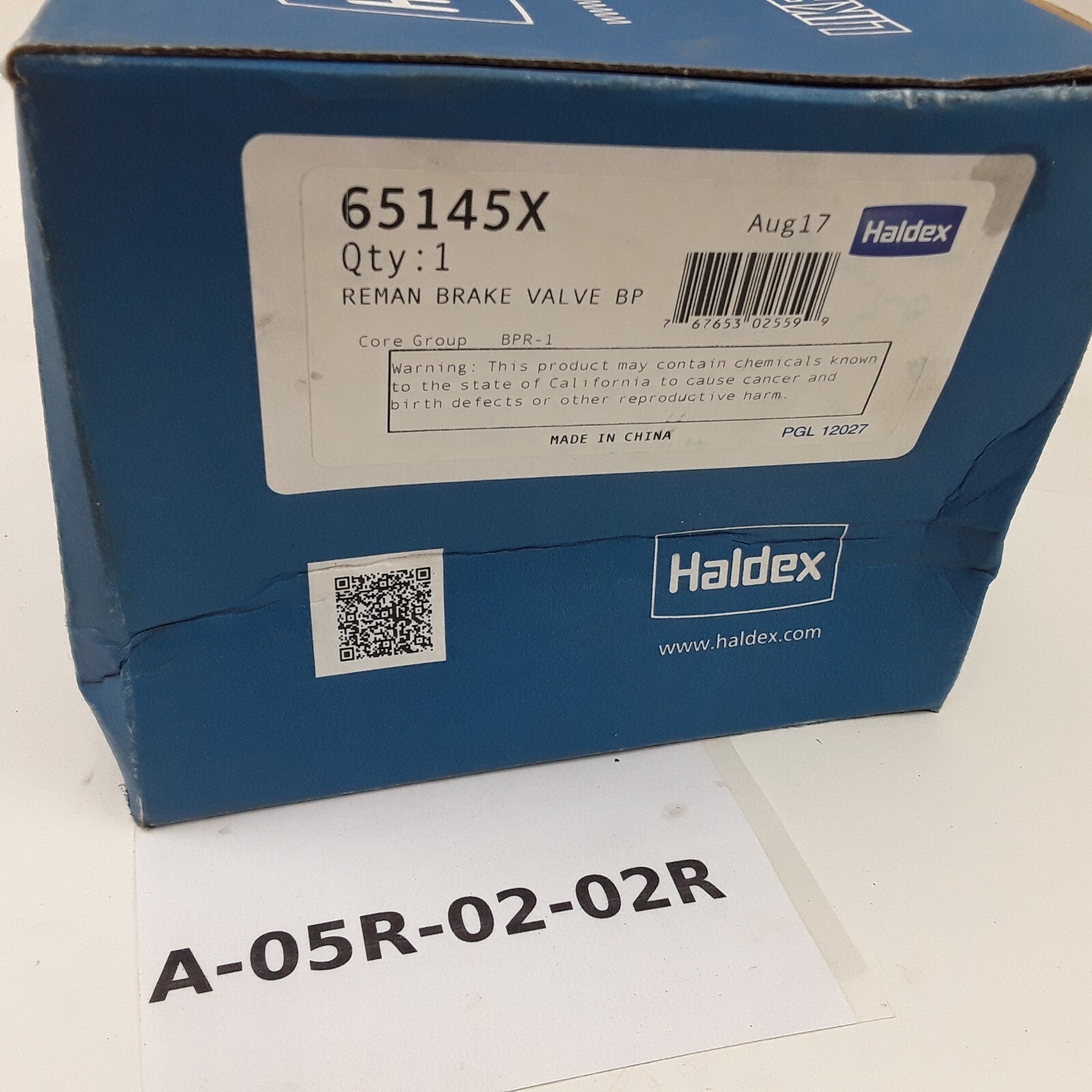 Haldex 65145X Reman Air Brake Relay Valve Assembly BPR1 4-Port Delivery