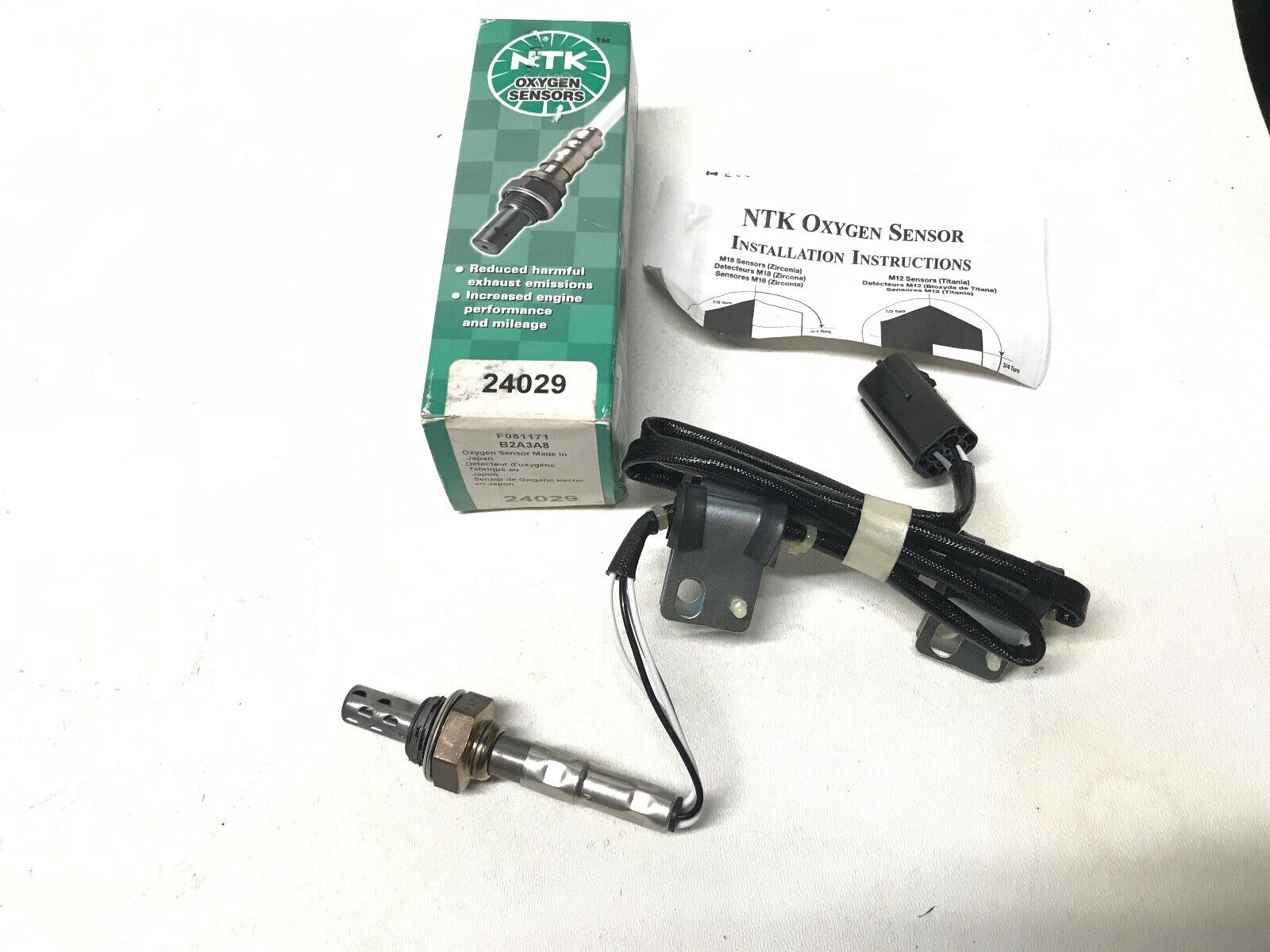 Oxygen Sensor NTK 24029 F081171 B2A3A fits 91-95 Mazda MPV 3.0L-V6 FAST SHIPPING - HotCarParts