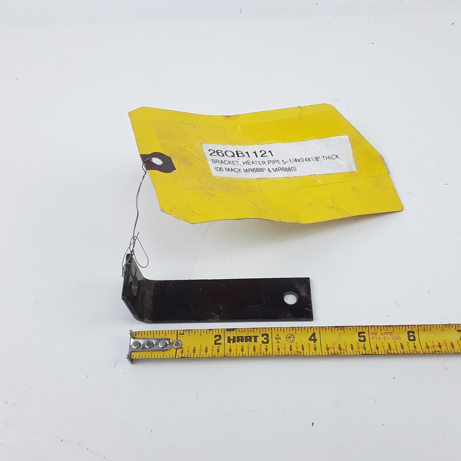 Heater Pipe Bracket 5-1/4x3/4x1/8" For Thick 2006 Mack MR688P & MR688S