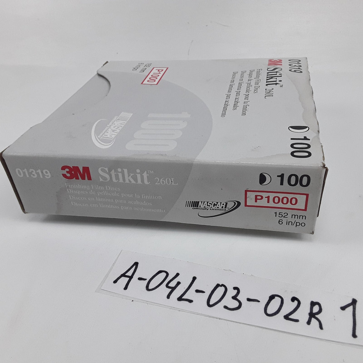 3M Stikit Finishing Film Abrasive Disc 260L 01319 6 in P1000 100 PCS Per Carton