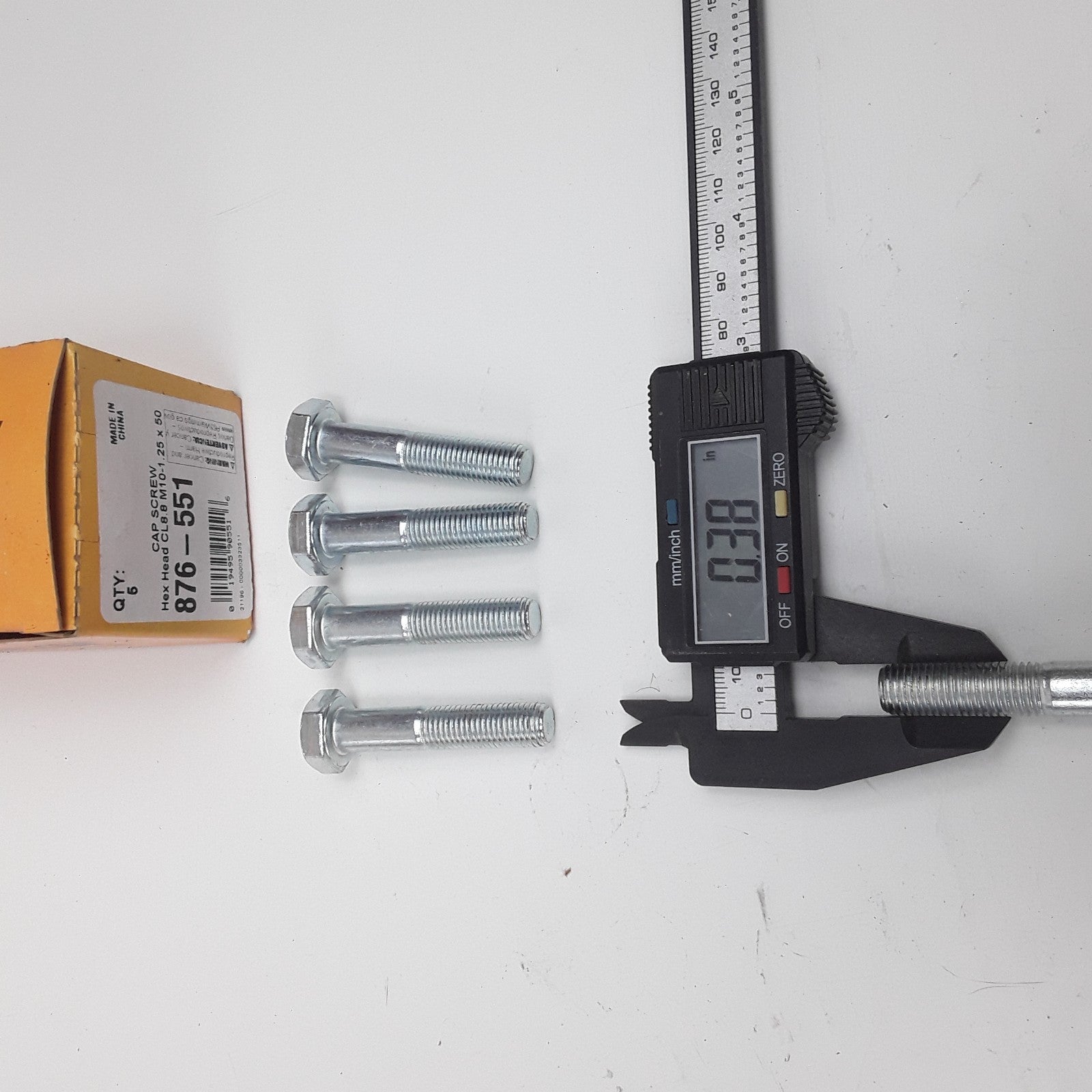 Dorman 876-551 Cap Screw-Hex Steel Head-Class 8.8- M10-1.25 x 50mm Set of 5