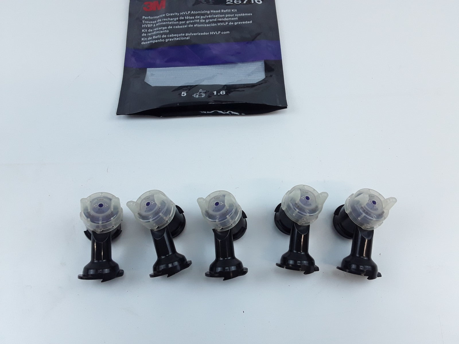 3M 26716 Purple 1.6 mm Gravity HVLP Atomizing Head Refill Pack (5 ct)