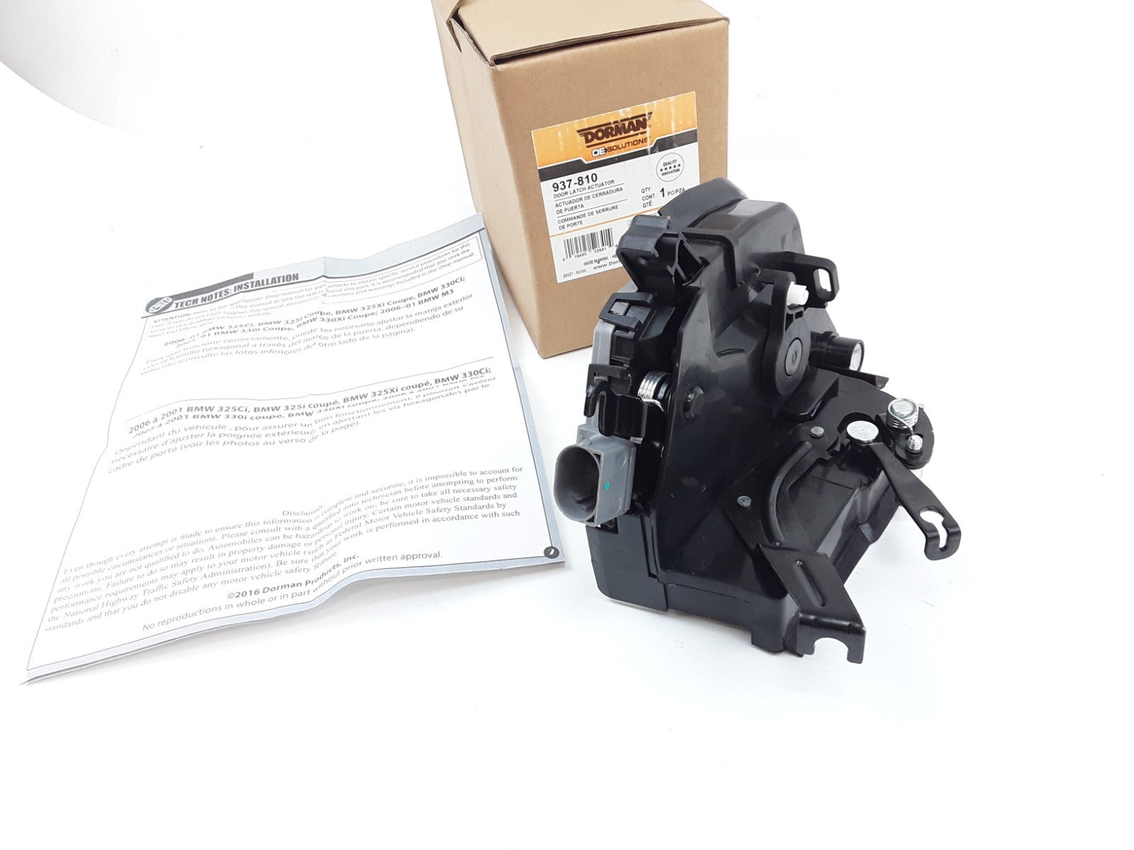 Front Left Door Lock Actuator Fits BMW M3 330Ci 325Ci (2001 2002 2003 2004-2006)