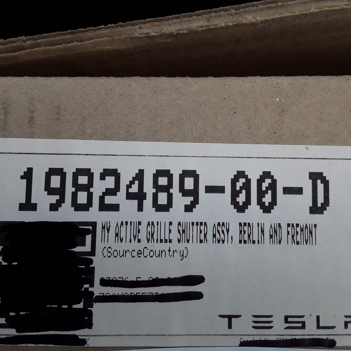 1982489-00-D Active Grille Shutter Assembly Replacement For Tesla Model Y 2025