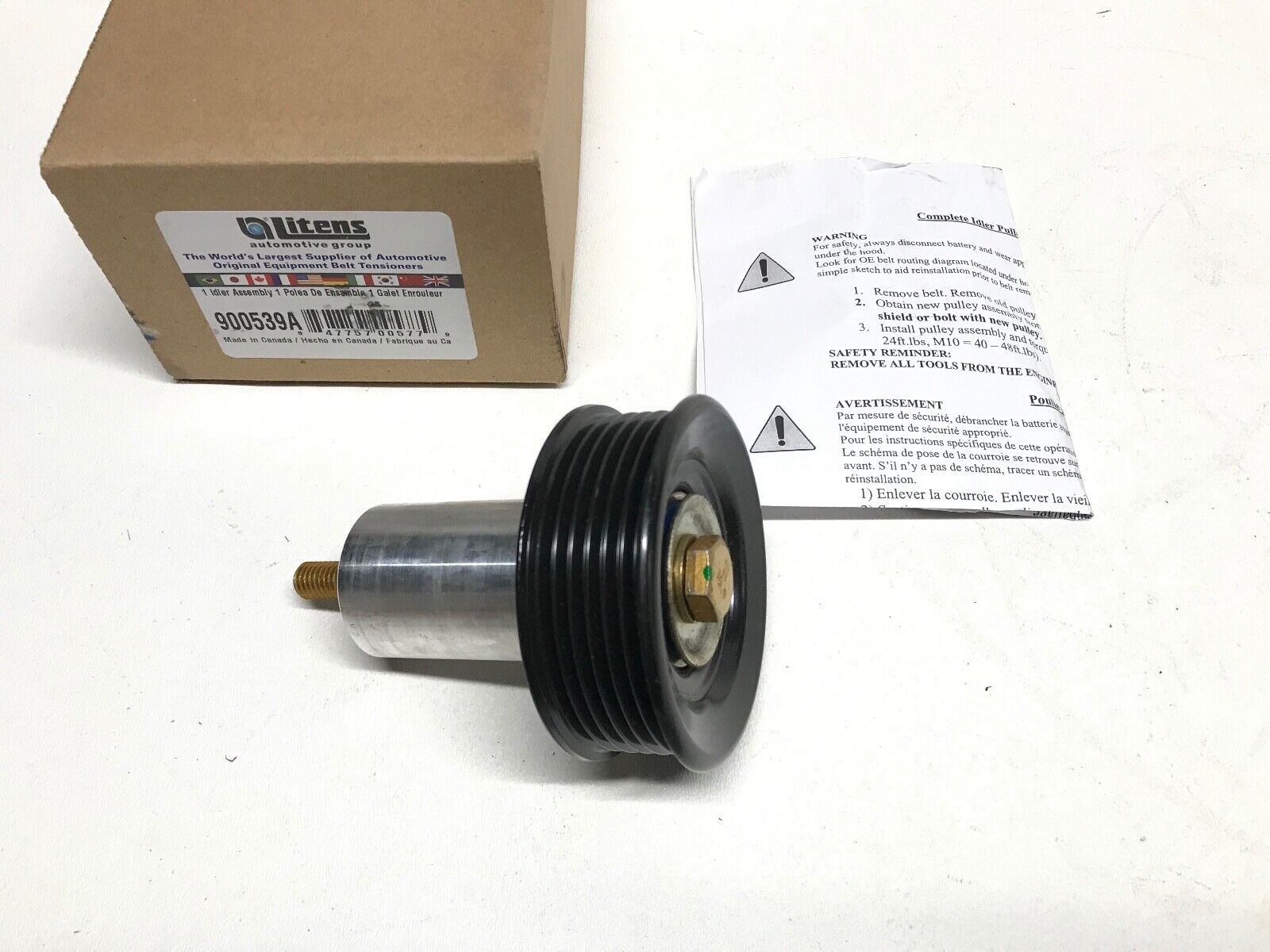 Drive Belt Idler Pulley-Belt Drive Idler Pulley Litens 900539A fits Ford FAST SH - HotCarParts