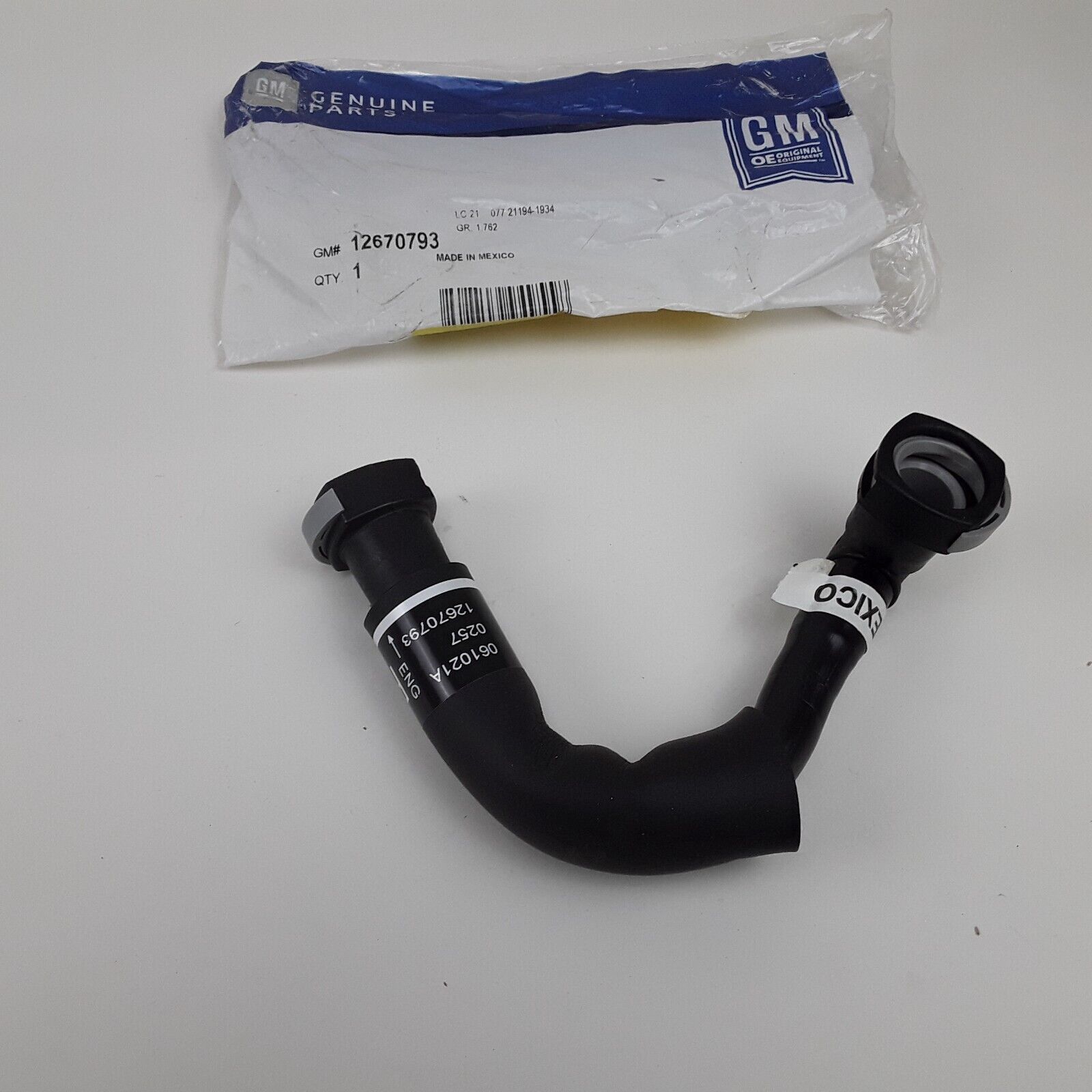 GM PCV Valve Hose 12670793 for Cadillac, Chevrolet, GMC Models 2014-2020