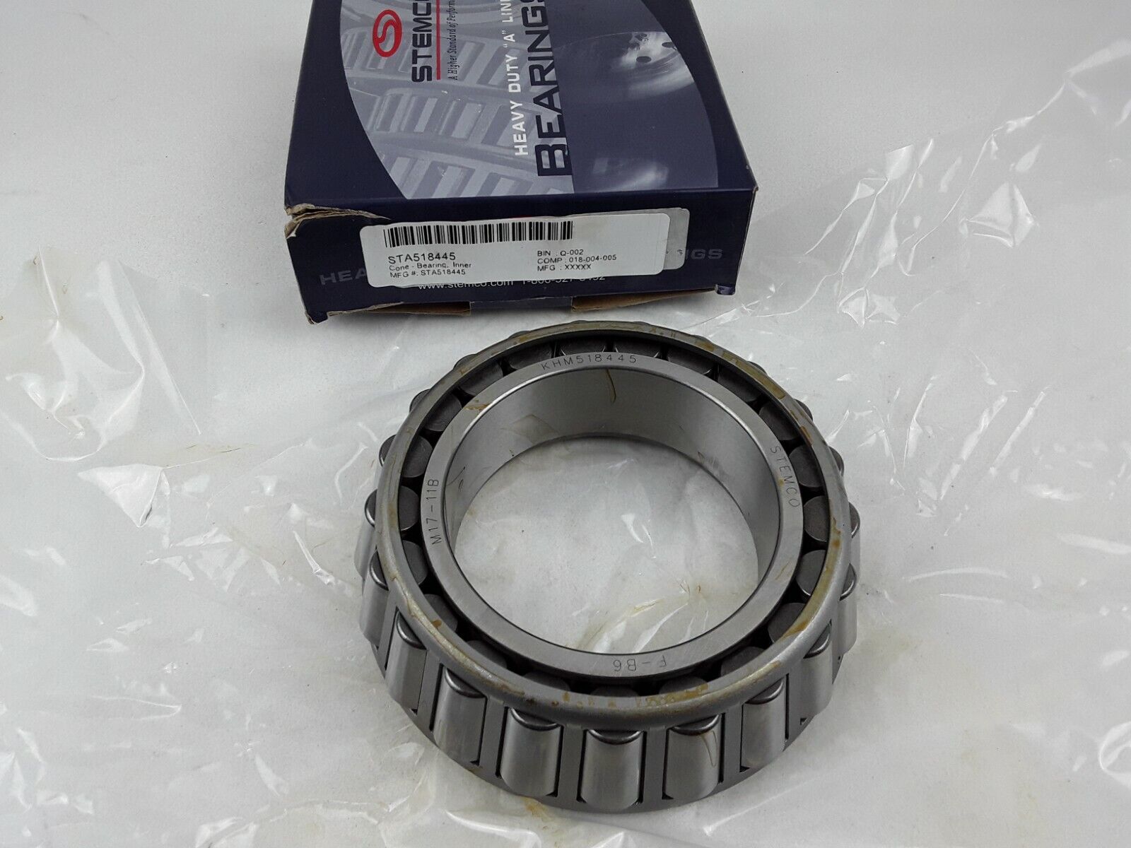 Stemco KHM518445 Tapered Roller Bearing Cone Inner STA518445 Fast Free Shipping - HotCarParts