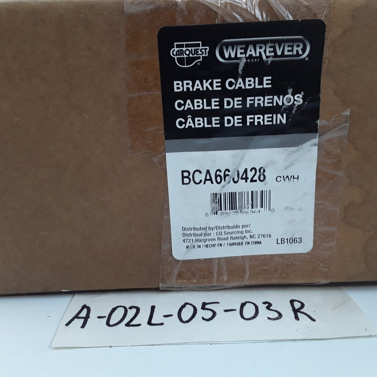 Carquest BCA660428 Parking Brake Cable Fits Ford Focus 2000-2001 2.0L-L4