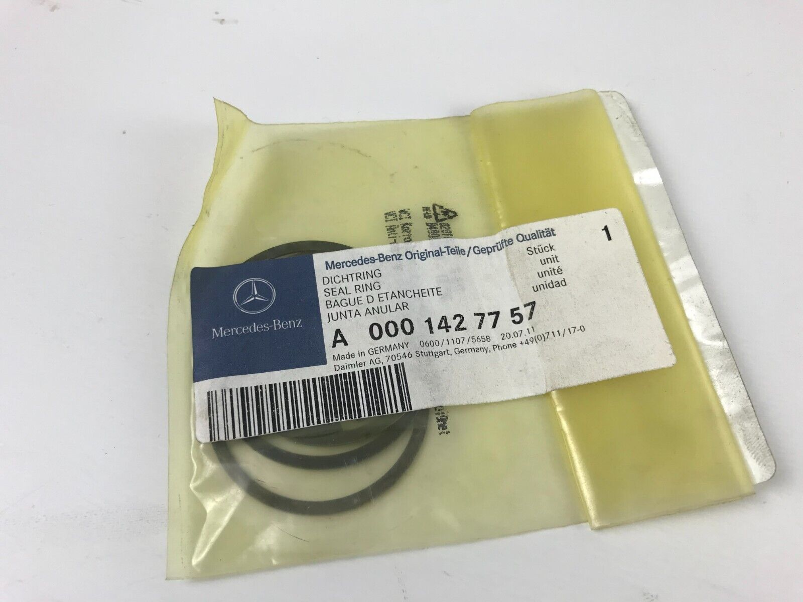 Mercedes-Benz 4 SEAL RING A0001427757 DDE-A0001427757 A 000 142 77 57 FAST SH - HotCarParts