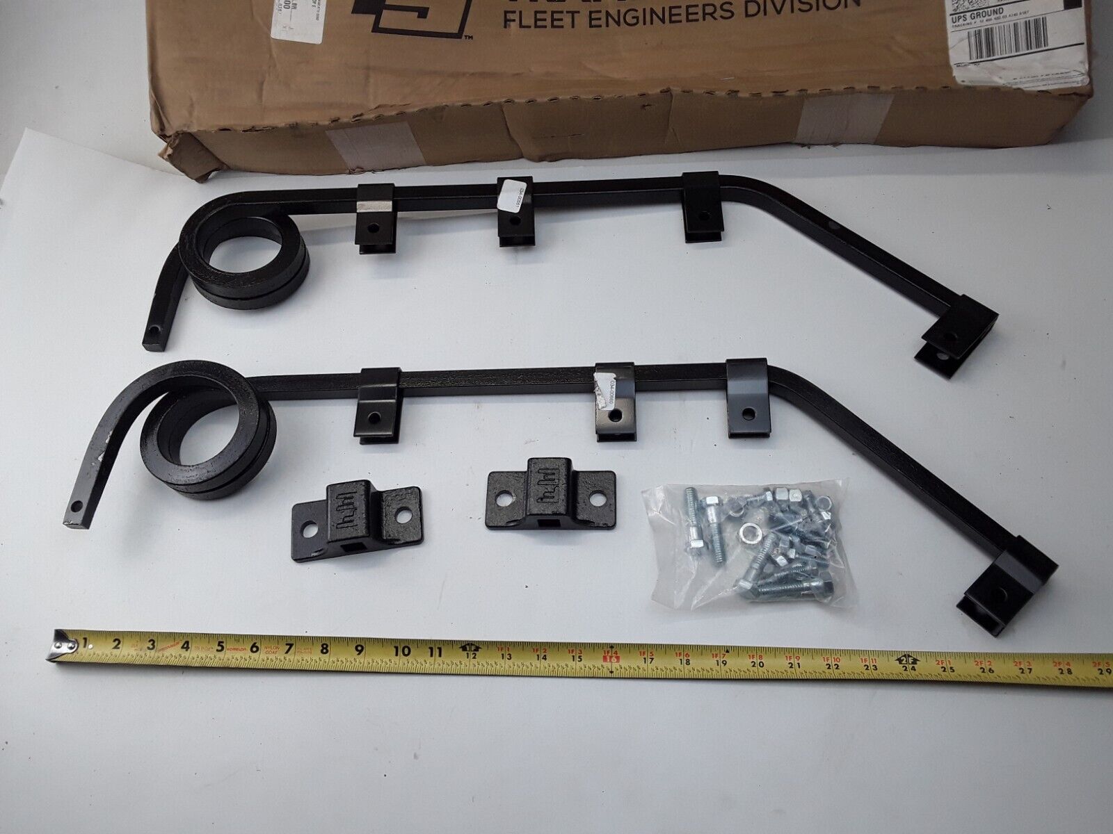 Fleet Engineers 031-00136 Double Coil Shortie Bar Type Mud Flap Brackets - HotCarParts