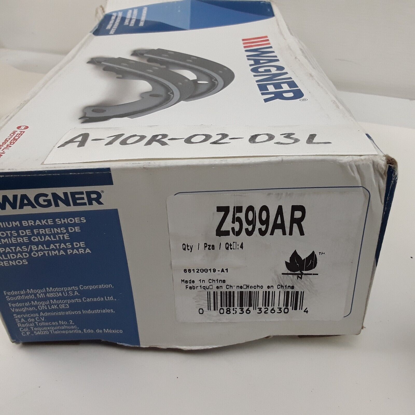 Wagner Z599AR Drum Brake Shoe Optimal Braking Performance Ford Mercury 1992-2007