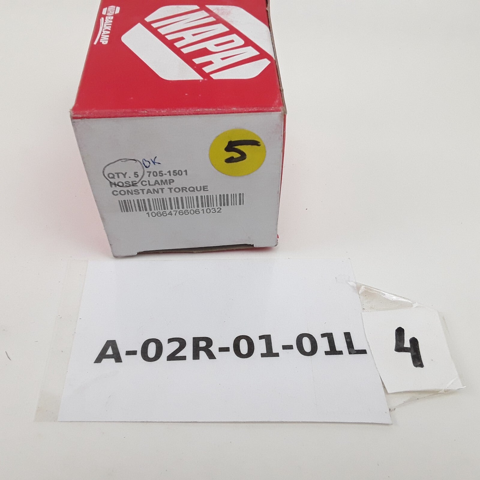 Set of 5 Clamp Size Range 5/8 in. - 1 1/16 in., Hose Size Range	1/2 in. I.D, 5/8