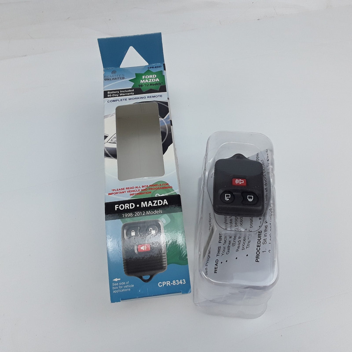 Keyless Entry Remote 3 Button Fits Mazda Mercury Lincoln Ford 1998 1999-2012