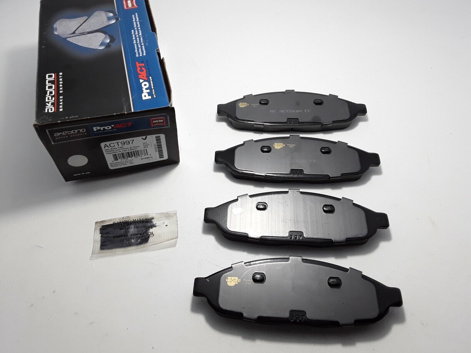 Disc Brake Pad Set-ProACT Ultra Premium Pads Front For Chrysler Pacifica 2004-08 - HotCarParts