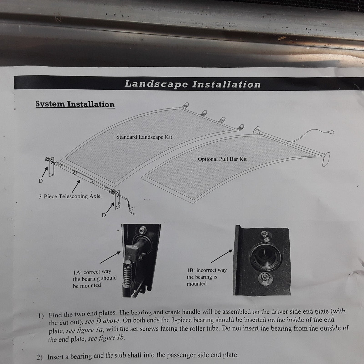 Mountain Tarp Landscape 6' x 10' Mesh Tarp System Kit Manual Hand Crank
